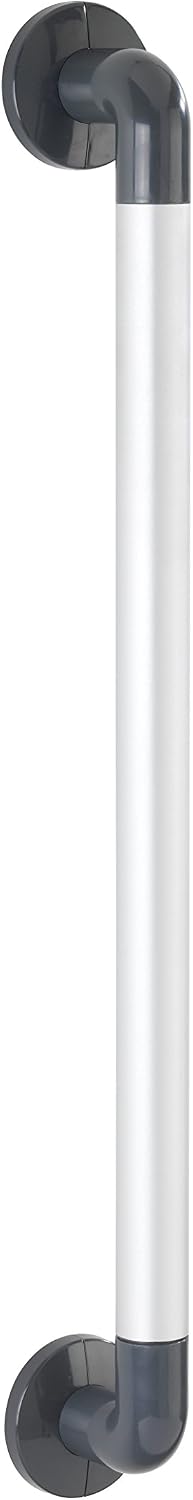 Wenko Wall Grip Secura 64,5cm in Silver/Black, Aluminum, 8 x 64.5 x 7 cm