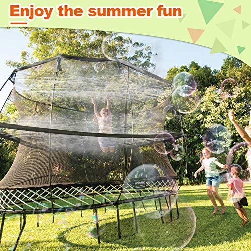 Trampoline Sprinklers for Kids, Trampoline Spray Water Park Fun Summer Water Toys Outdoor Toys for Toddlers Attach on Trampoline Safety Net Enclosure