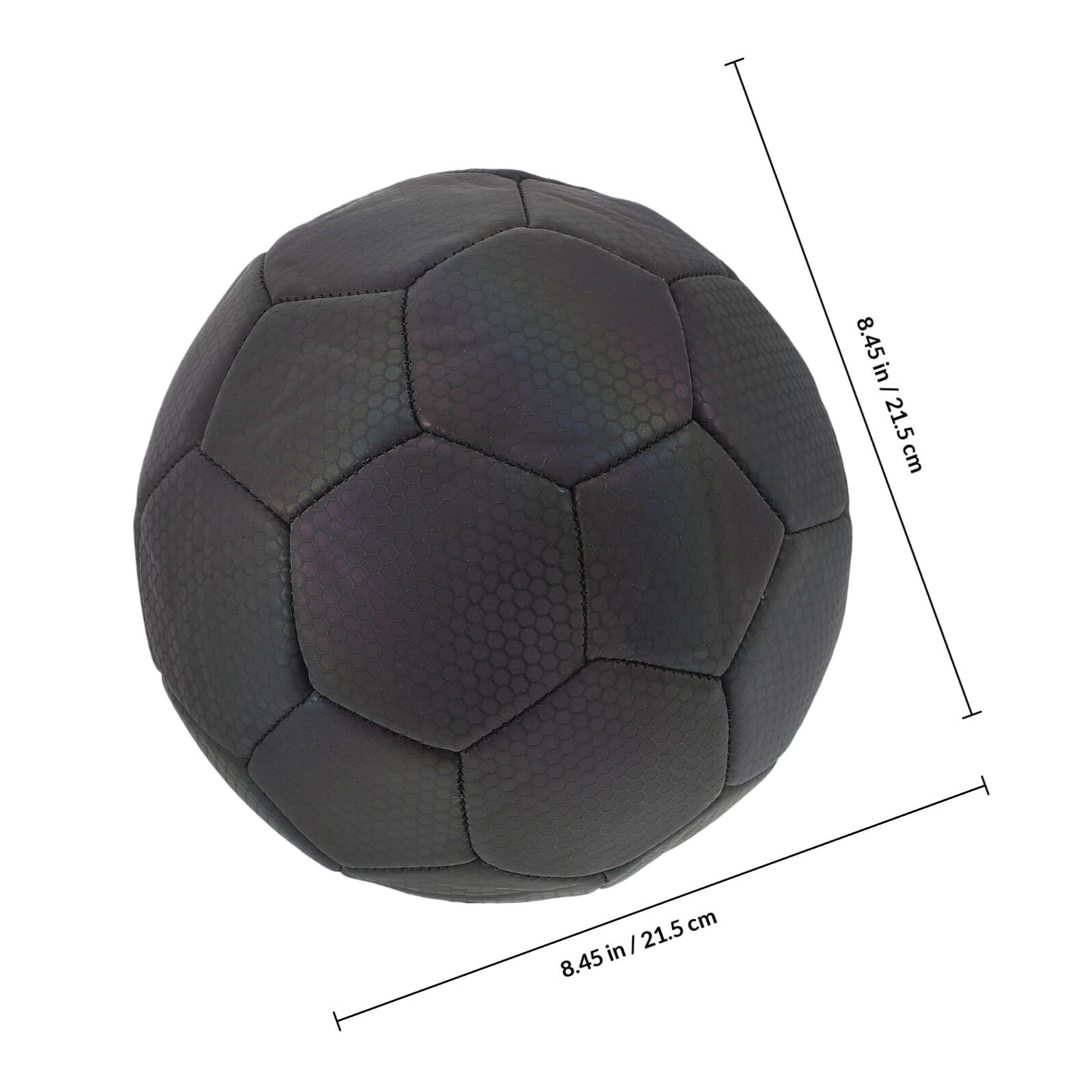 Angoily Pallone da Calcio Riflettente Olografico N.5 Luminoso per Allenamento e Partite, Resistente per Uso Interno ed Esterno, e Ragazzi