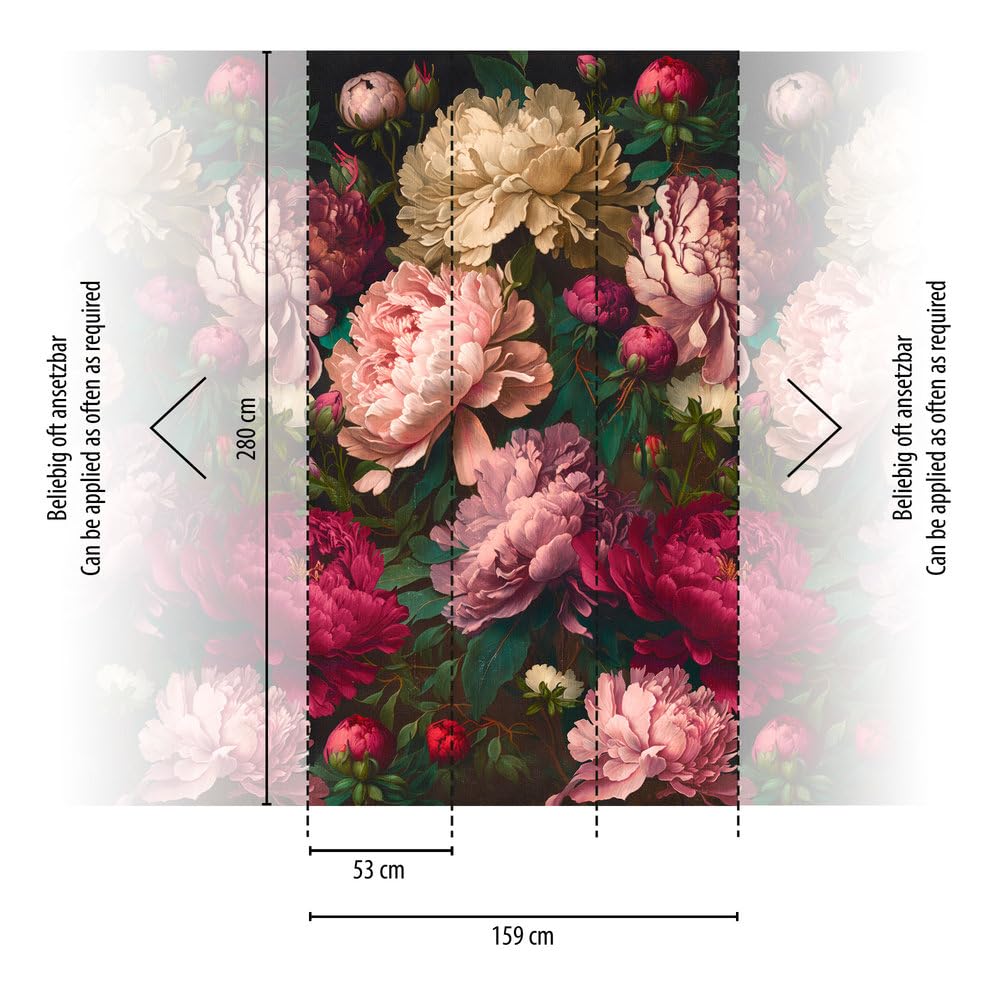 Livingwalls WTD 398621 - Carta da parati fotografica in tessuto non tessuto, 3,71 m x 2,80 m, colore: Rosa