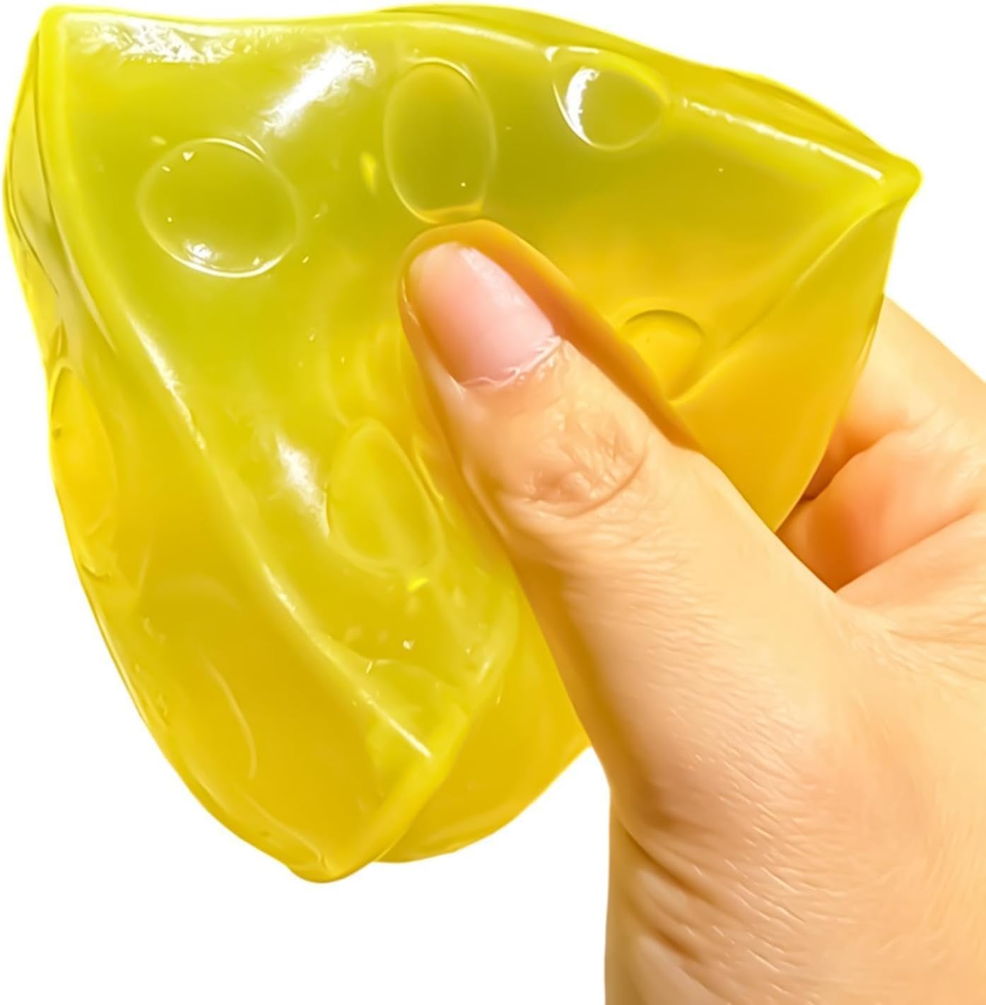 Triangular Maltose Cheese Squishy Squeeze Toy, Zero Rebound Moldable Fidget Accessory, Portable Daily Stress Relief Gadget for Office Desktop Leisure and Mood Calming-image-24