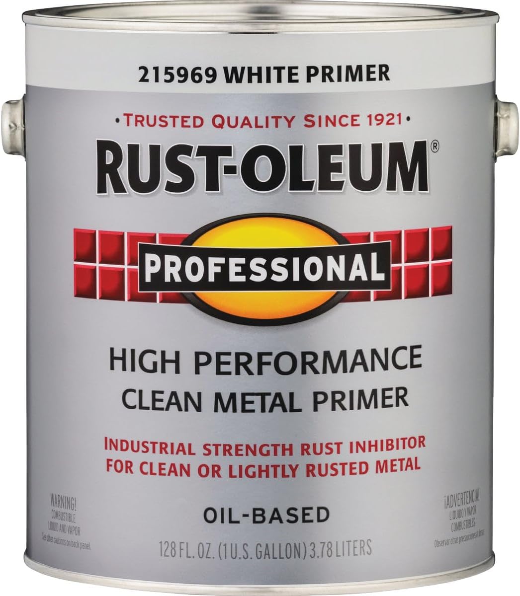 Rust-OLEUM White 215969 Professional Gallon Primer Enamel Paint, 128 Fl Oz, 11, White (Pack of 1)