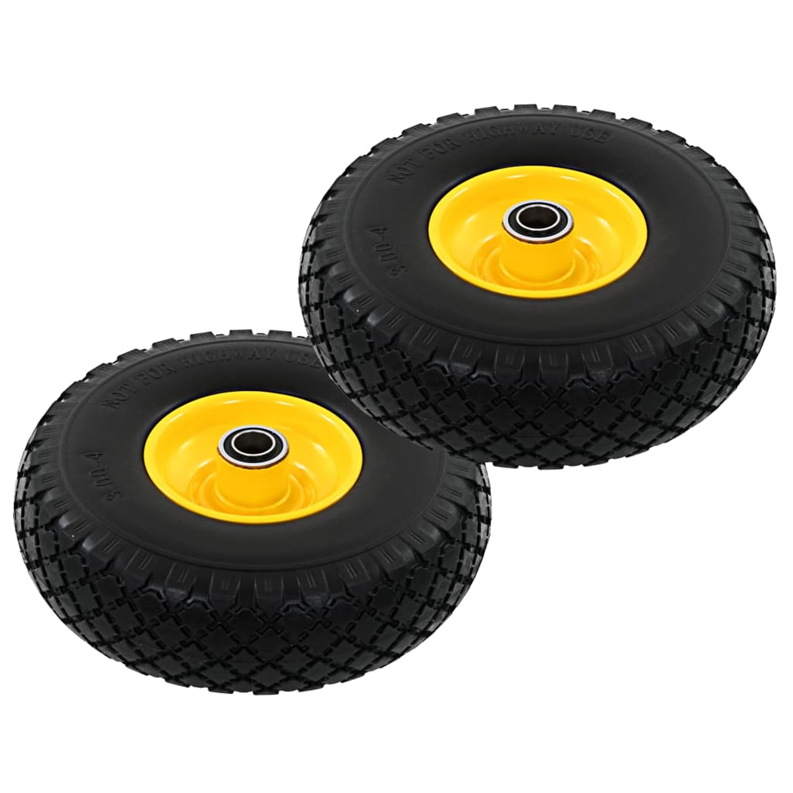 Ruote per carrello a mano, pneumatici pieni in PU antiforatura 3.00-4 (260x85 mm), cerchione in metallo, aderenza elevata su superfici irregolari, per carrelli montacarichi, carriole e rimorchi