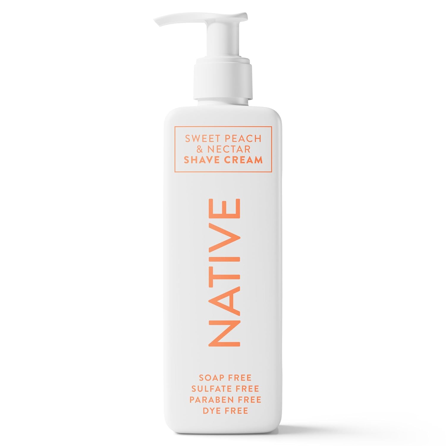 Native Ultra Moisture Shave Cream for Women, soap & sulfate free shave cream with real shea & cocoa butter - Sweet Peach & Nectar, 7.6 oz