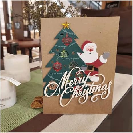 Amazon Co Jp 6パック クリスマスカードセット ハンドメイド ホリデーカード クラフト紙カバー クリスマスグリーティングカード 詰め合わせ 4 92 X 6 69インチ 文房具 オフィス用品