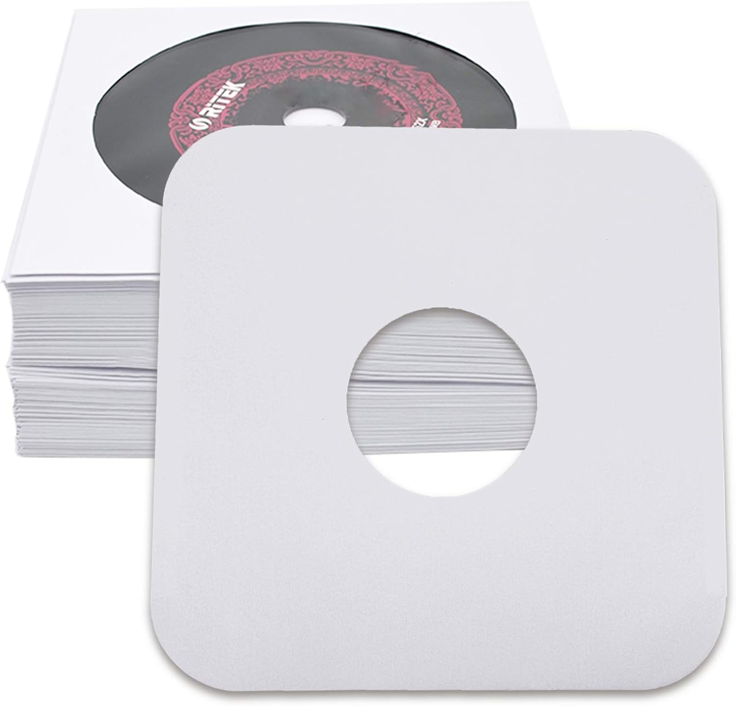 Fasmov 100 Pack Vinyl Record Inner Sleeves Heavyweight & Acid Free Paper Album Covers with Round Corners for 12" Vinyl Record Fasmov 100 Pack Vinyl Record Inner Sleeves Heavyweight & Acid Free Paper Album Covers with Round Corners for 12" Vinyl Record