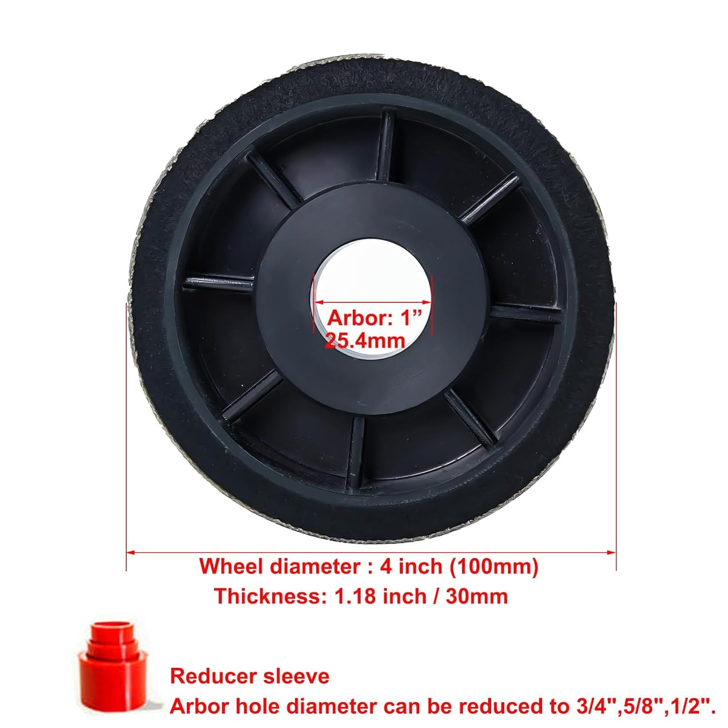 1PCS 4 Inch Resin Flexible Diamond Grinding Polishing Wheel, 1" Arbor Grit 60 to 50000 for Lapidary Cabbing Machine,Gemstone Jade Agate Crystal Glass Polishing Disc(Grit 50000)