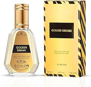 Al-Rehab Golden Dreams Eau de Parfum Spray for Women, 1.7 Ounce