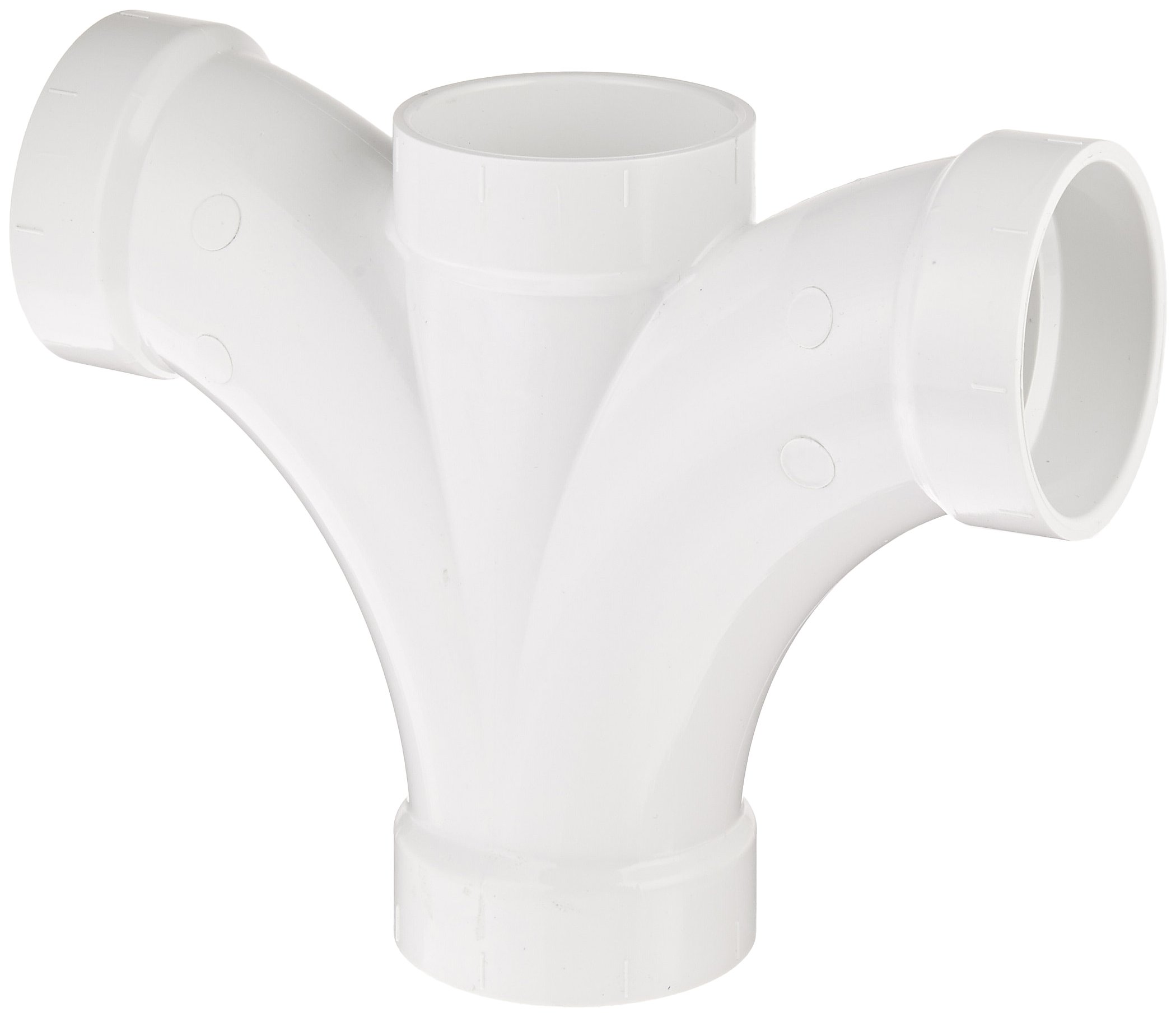 Spears P500 Series PVC DWV accesorio de tubería, doble accesorio Wye, 2" x 2" x 2" x 2" x 2"
