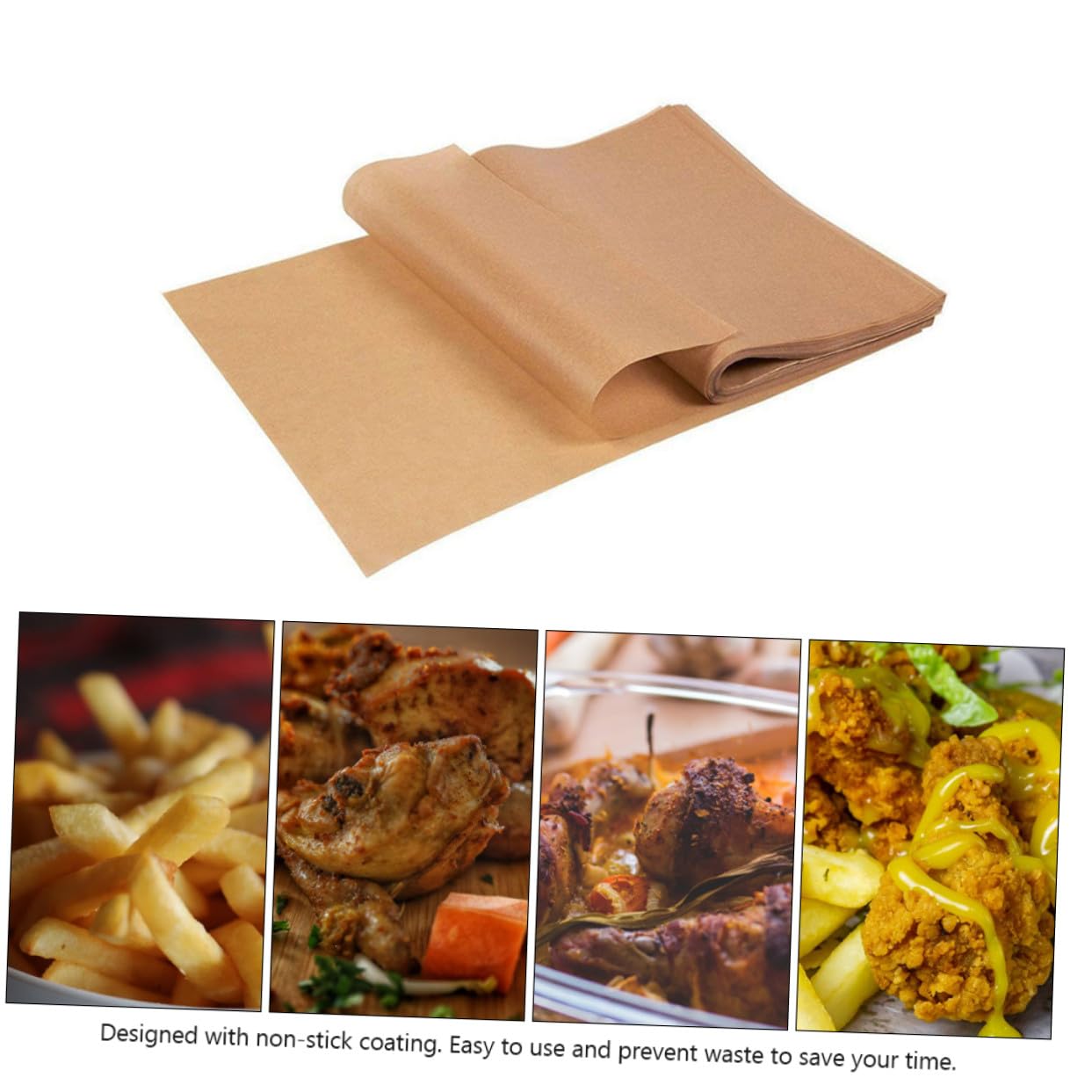 200 piezas Papel de Horno Pergamino sin Blanquear Antiadherente para Hornear Repostería y Barbacoa Papel Absorbente Aceite sin Olor y Seguro para Alimentos
