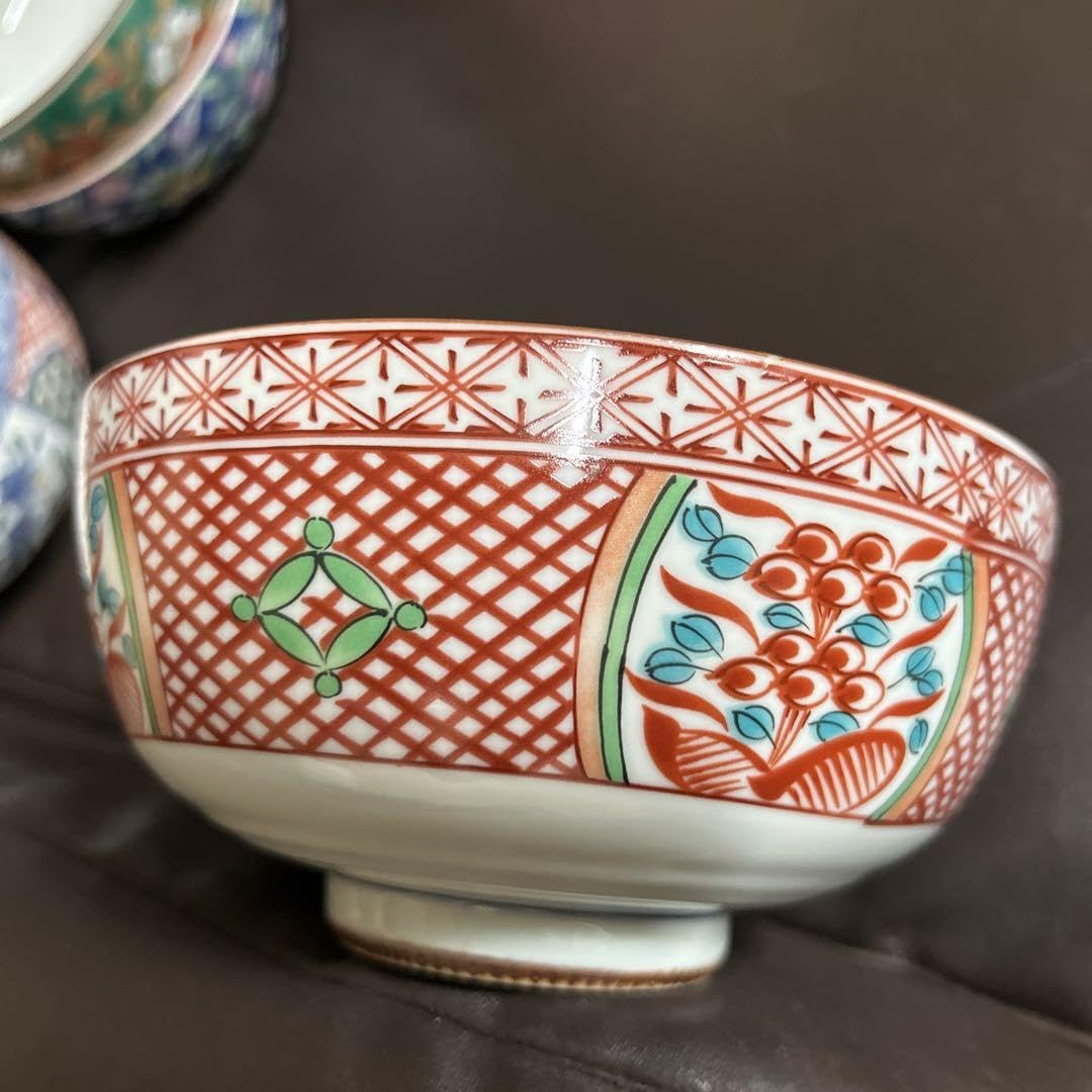 Amazon.co.jp: 三洋陶器 林斎 五色赤絵多用丼揃 5客セット