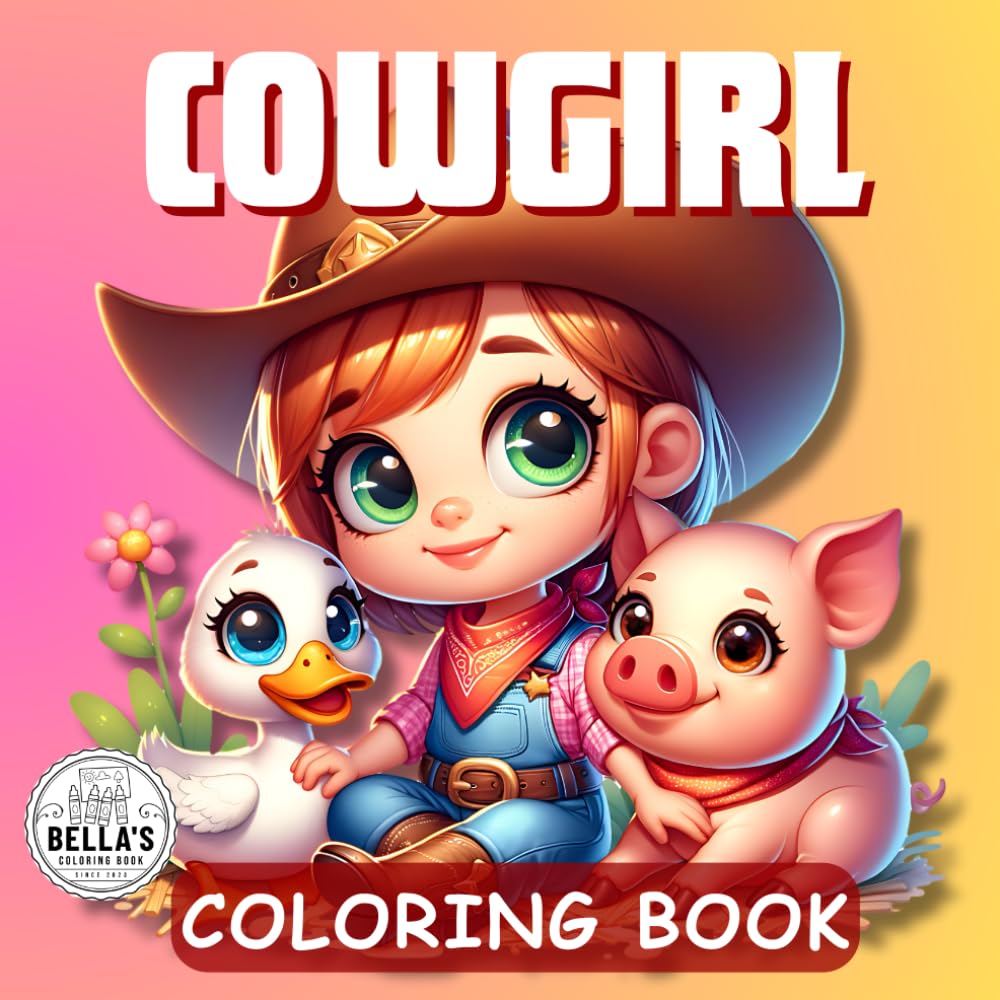 Western Cowgirl Coloring Book for Kids: Activity Book for All Who Love Cowboys, Horses, and the Excitement of the Texas Adventure (Bella's Coloring Book)