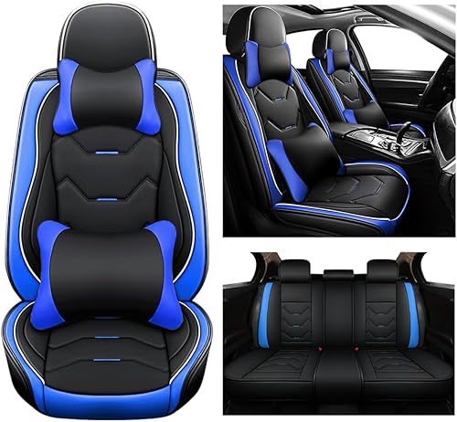 Miniatura 8 de Fundas de asiento de automóvil para Nissan Sentra 2000-2023, fundas de asiento de cuero súper transpirables e impermeables, 2 asientos y estándar