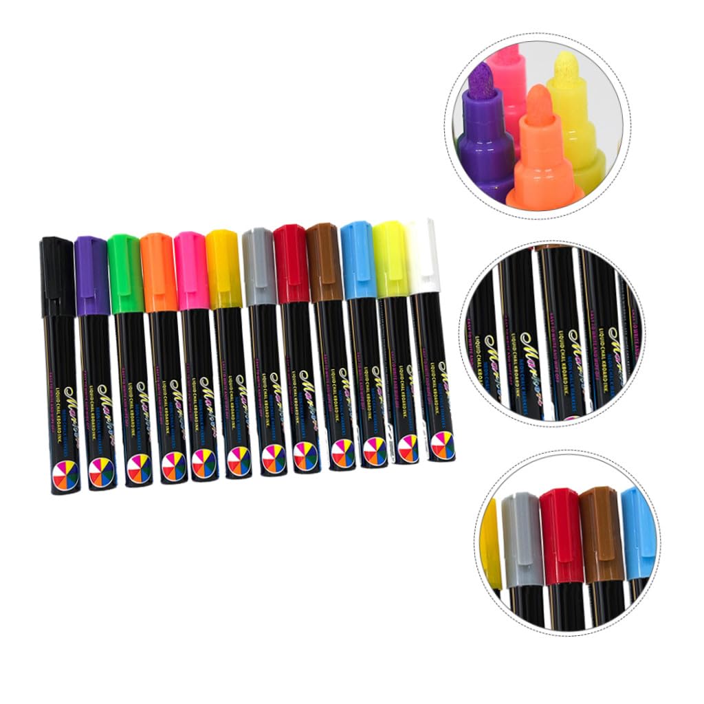 Set de 12 Rotuladores Fluorescentes Borrables para Pizarra