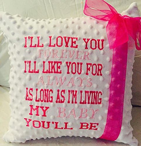 Miniatura 2 de I'll love you forever, I'll like you for always, as long as I'm living, my baby you'll be pillow 14"x14" Personalized