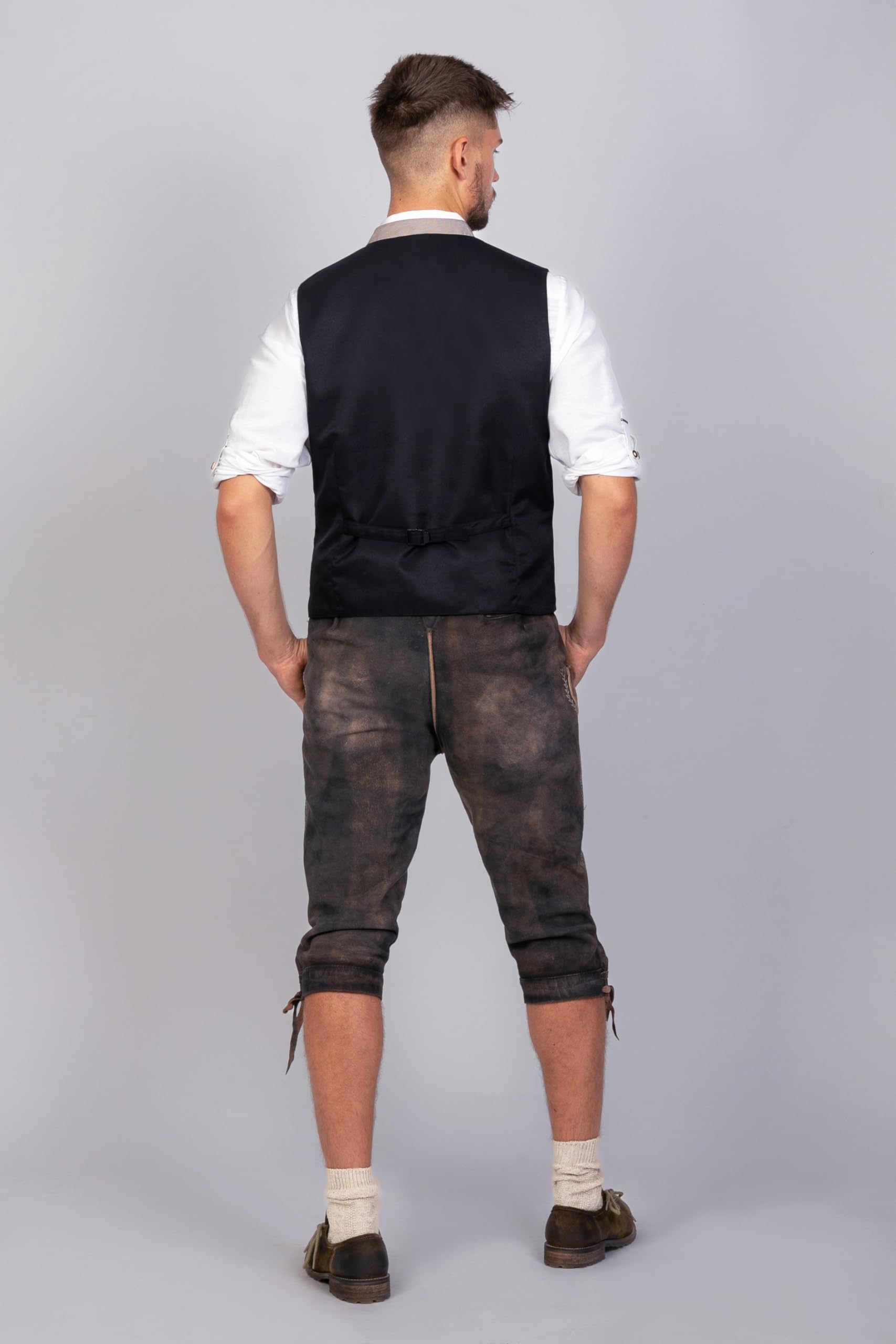 Edelnice Trachtenmode hochwertige Kniebund Trachtenlederhose aus Ziegenleder Alex Gr. 44-64