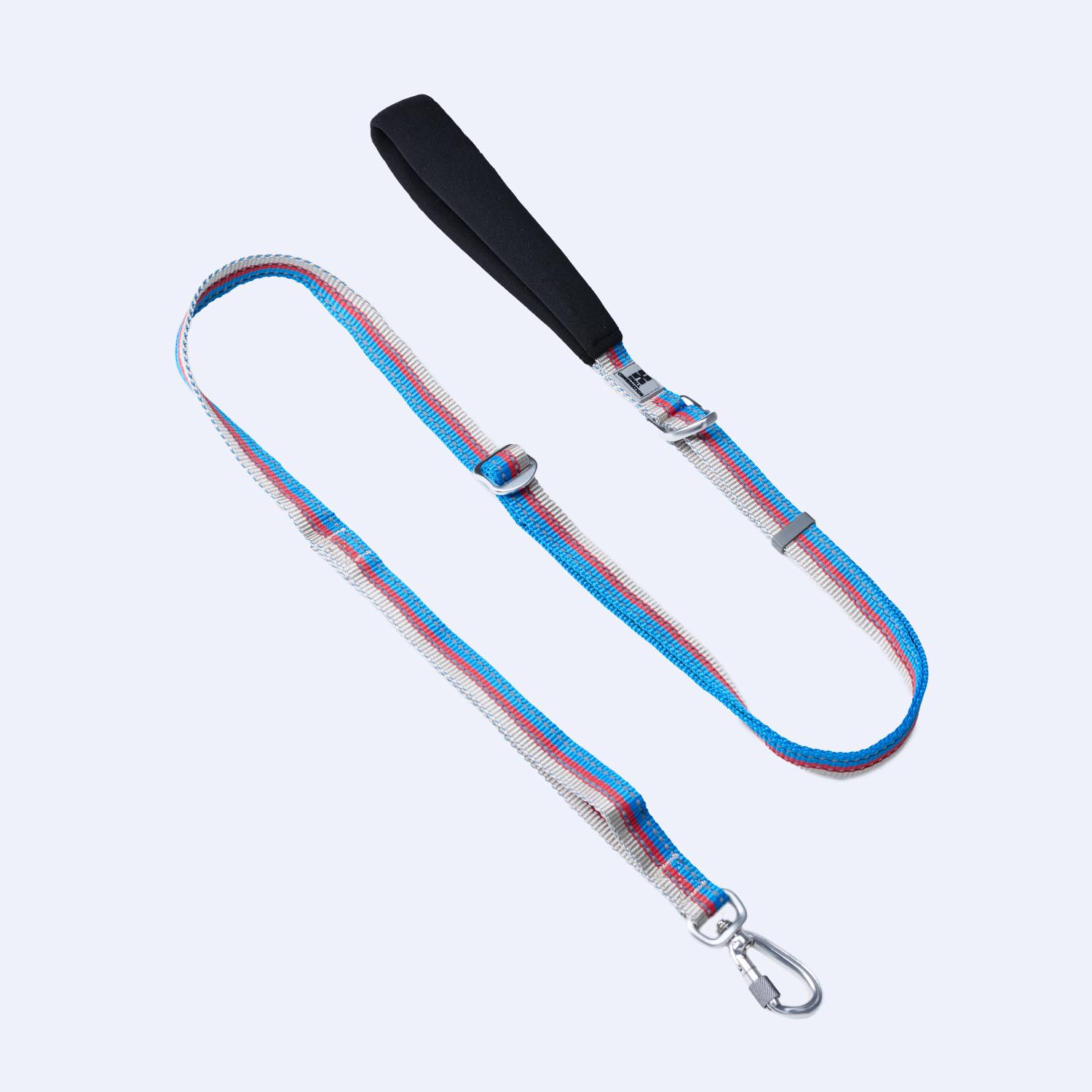 Laisse nylon pour grand chien réglable robuste élastique réfléchissante bleue C