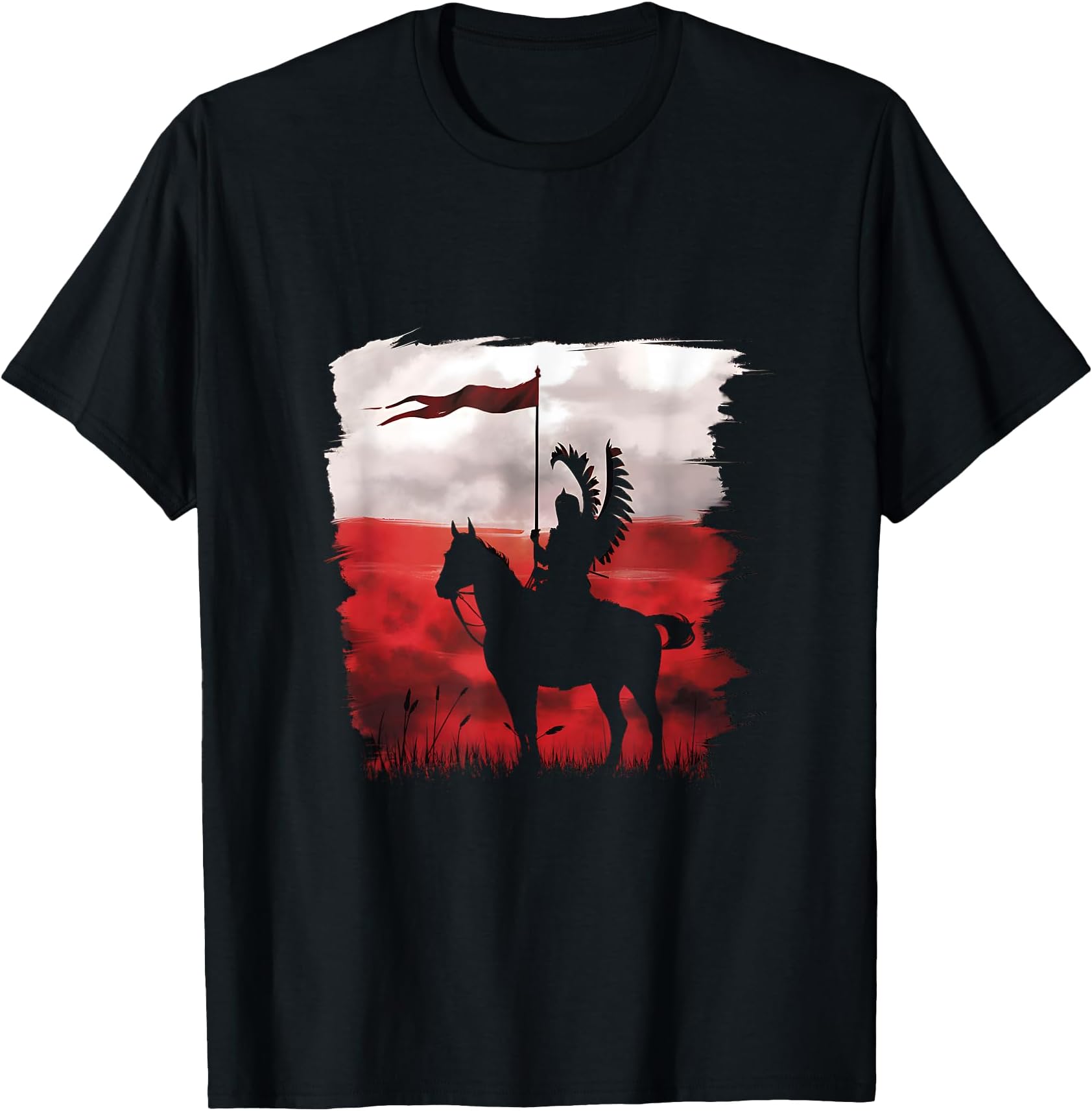 Polish National Day Hussar Husaria Polska Poland Flag T-Shirt