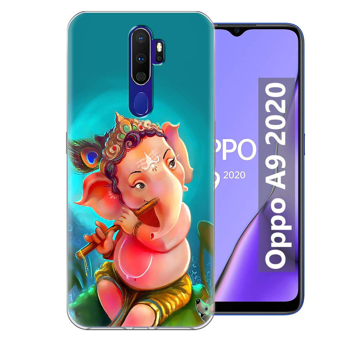 Fashionury Silicone Bal Ganesha Printed Soft Back Cover Case for Oppo A9 2020 /Designer Back Cover for Oppo A5 2020 (Multicolour) (B08BS1B9JK) Amazon Price History, Amazon Price Tracker