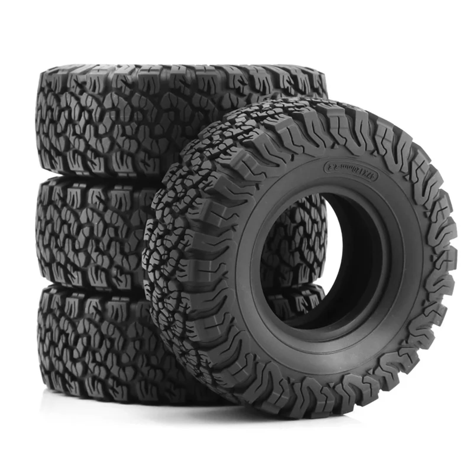 para Tank 300 F150 para SCX10 para Trx4 1/10 4 Uds Neumáticos Rueda 2, Pulgadas 120MM RC Escalar Coches Todoterreno Piezas Orugas Camiones Piezas Repuesto RC