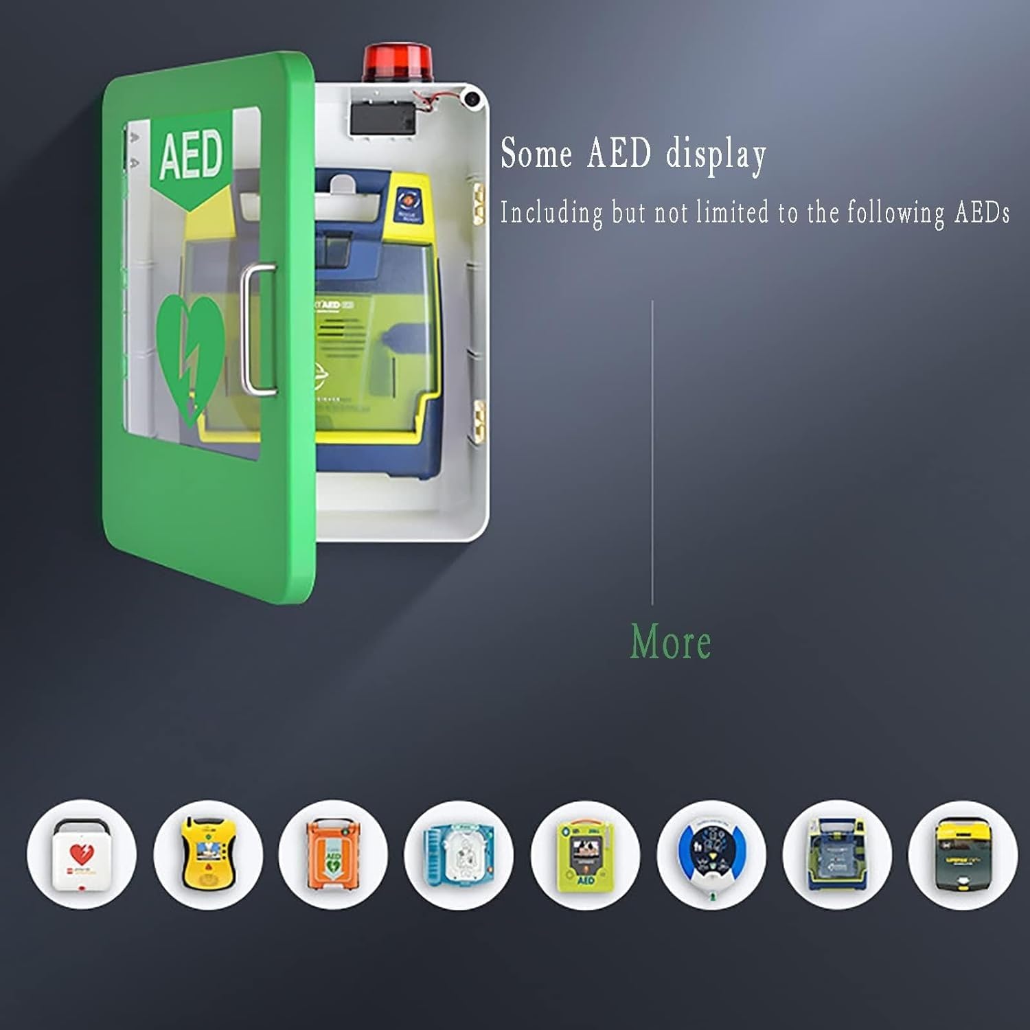 Aufbewahrungsschrank Für AED-Defibrillatoren, Wandmontierte Aufbewahrungsbox Mit Alarmsystem Und Doppelschaltersteuerung, Kann Mehrere AED-Modelle Aufnehmen, Geeignet Für Heimkliniken, Büros, Hotels