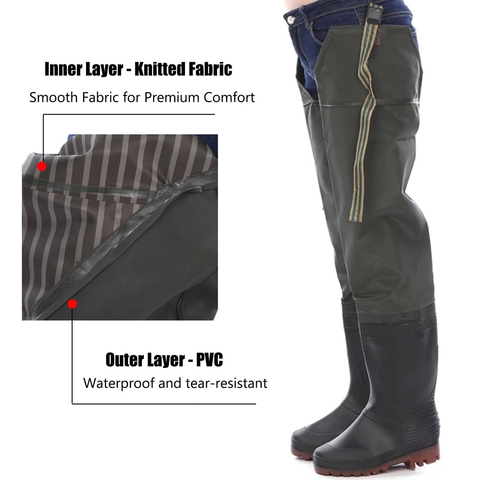 Trampolieri da Pesca | Trampolieri da pesca, Trampolieri for uomo e donna Pesca in PVC Verde Taglie 5.5-9(8)