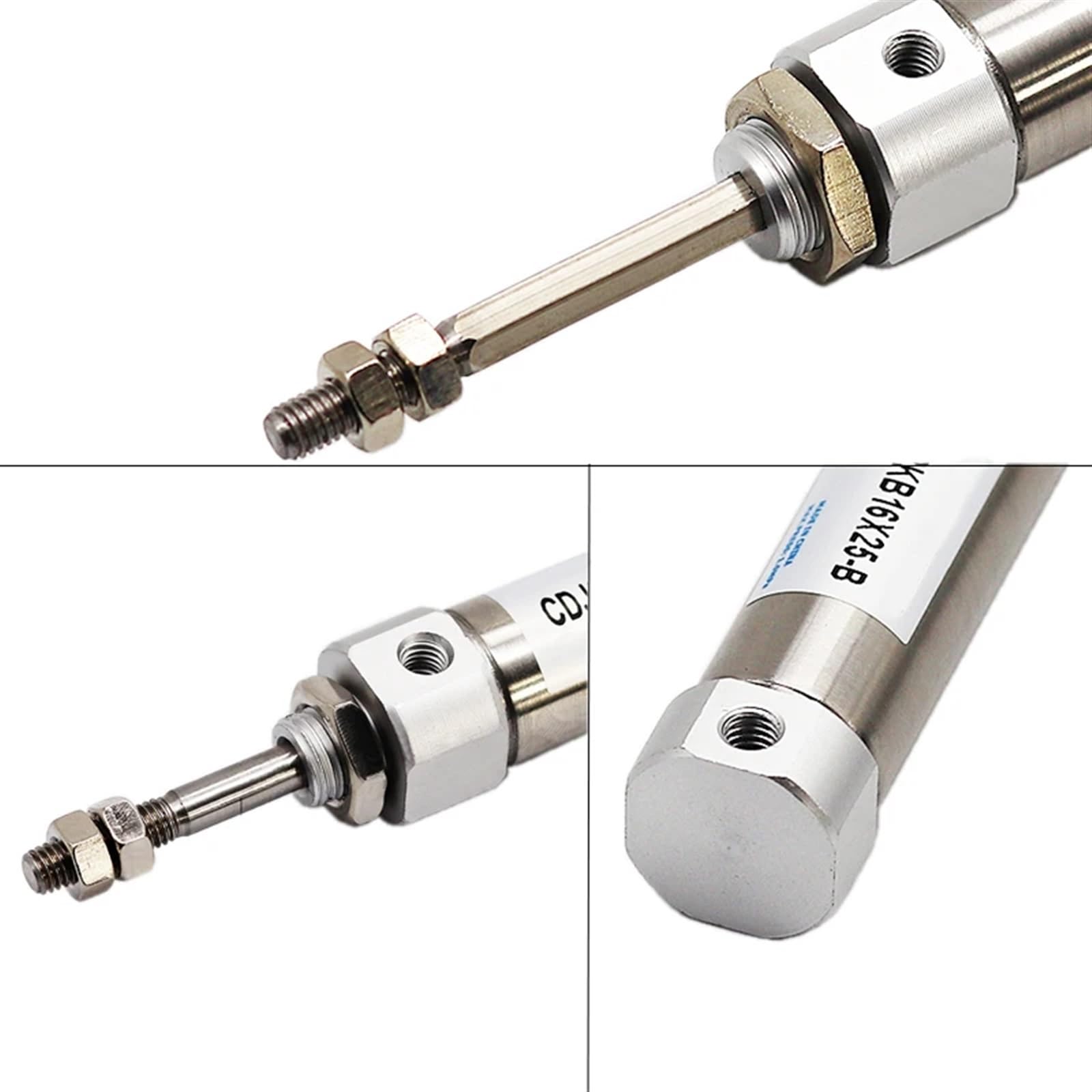 CDJ2KB10/16-10X15X20X25X50X75X100X200Z-B - Barra de pistón hexagonal pequeña de acero inoxidable antirrotación (carrera 40 mm, orificio 16 mm)