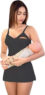 Owomaniyah Women's Maternity Breastfeeding Clip Down Nursing Camisole/Tank Top/Comfy Sleepwear Price In India