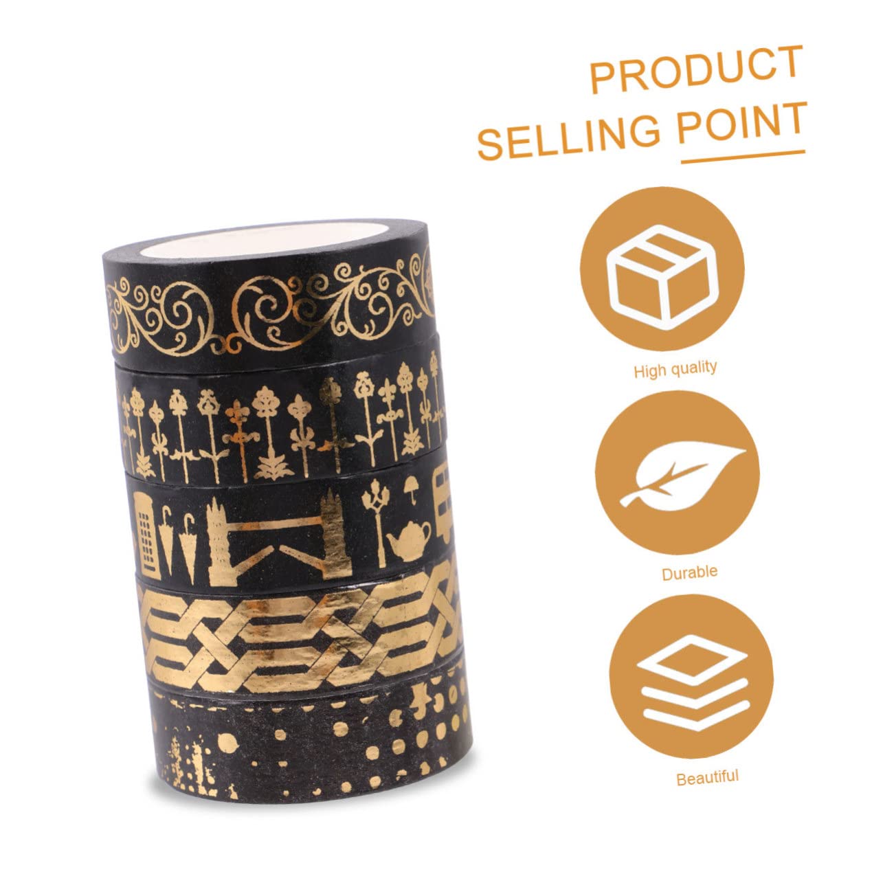 DOITOOL 3 Sätze Dekoratives Washi Tape Farbige Diy Klebebänder Für Scrapbooking Fotoalben Und Einfach Zu Entfernen Ohne Kleberückstände Für Kreative Projekte 5 Rollen * 3