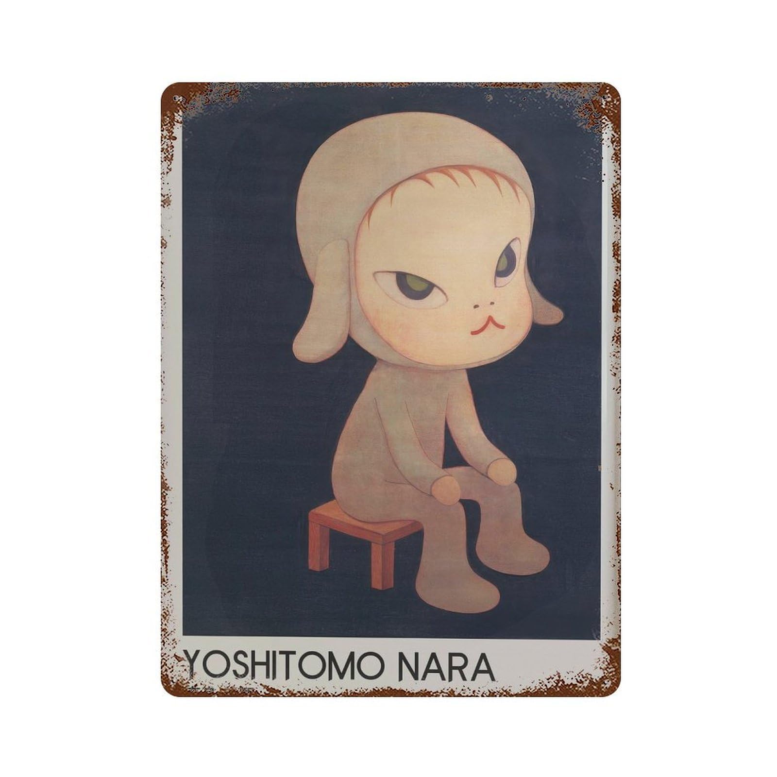 xiaoxiaoshen Yoshitomo Nara Character. Contemporary Pop Modern Figurative Wall Decor Art Metal Tin Poster Modern Home Decor Art Home Bar Shop Decorations Vintage Sign 40x30cm