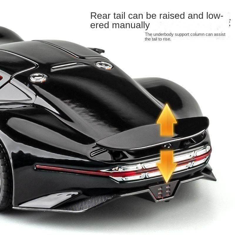 Image of Scale 1:24 Marcdes Vision AMG GT Future Alloy Diecast Pullback Metal Car Toy with Sound Light & Opening Doors - Best Gift Toy for Kids (1:24 Mercdes Vision AMG GT Future - Black)