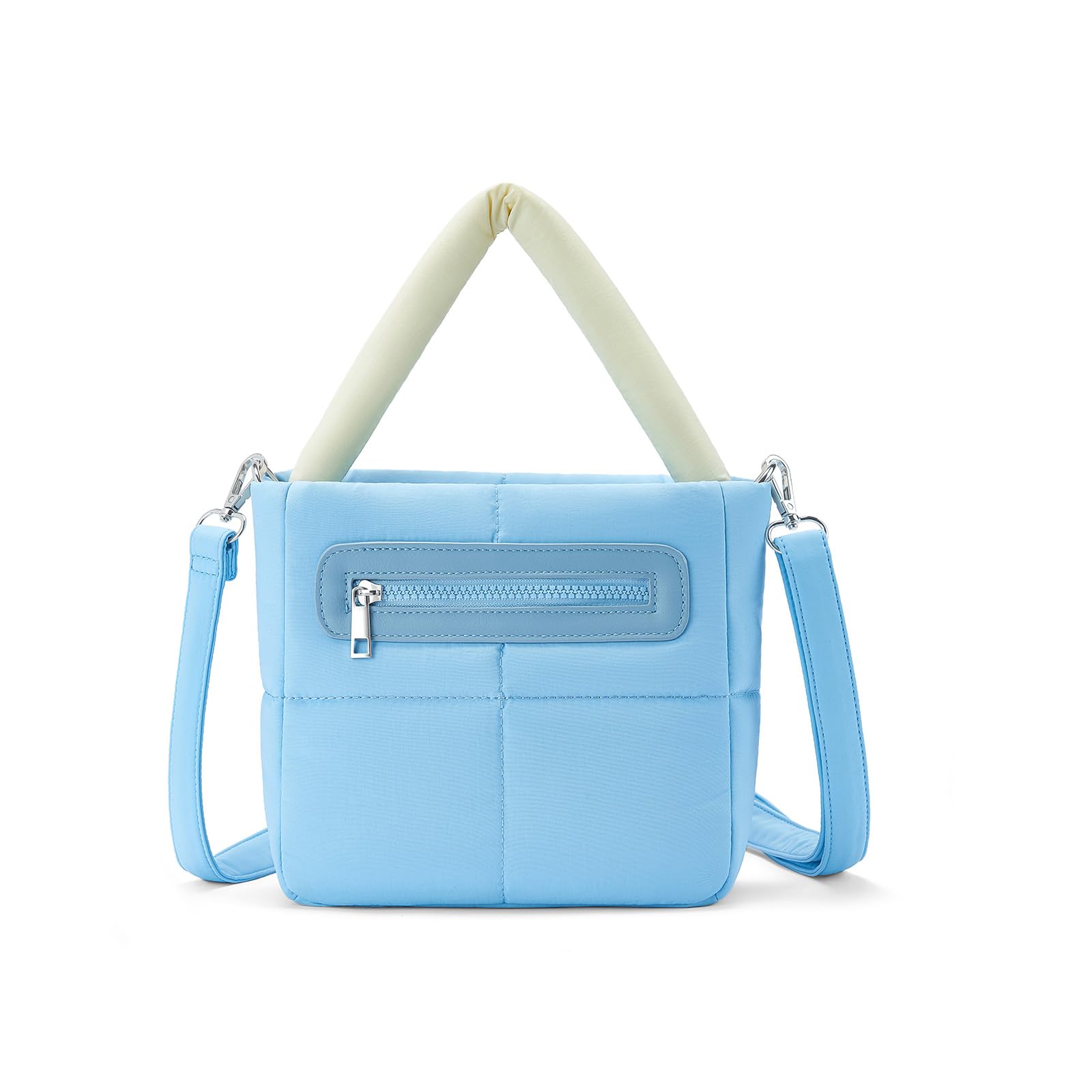 WESTBRONCO Small Puffer Crossbody Bags for Women Mini Tote Bag, Puffy Nylon Shoulder Purse, Womens Quilted Handbags