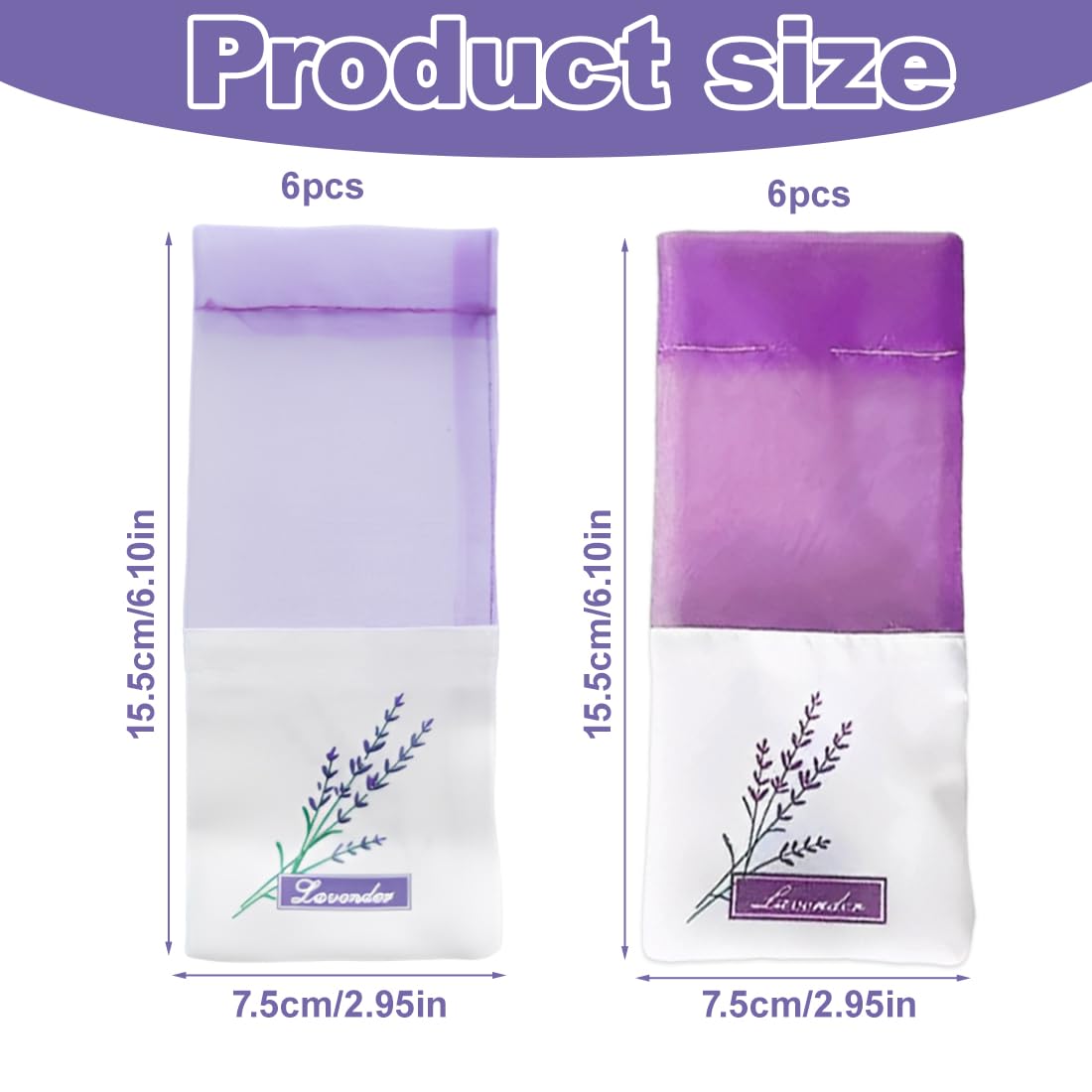YUZNA Lot de 12 Sachet Sacs Vides en Coton Violet, Sachet Tissu pour Lavande avec Cordon de Serrage,Lavande Vide, Sachet Lavande pour Épices, Herbes et Armoires