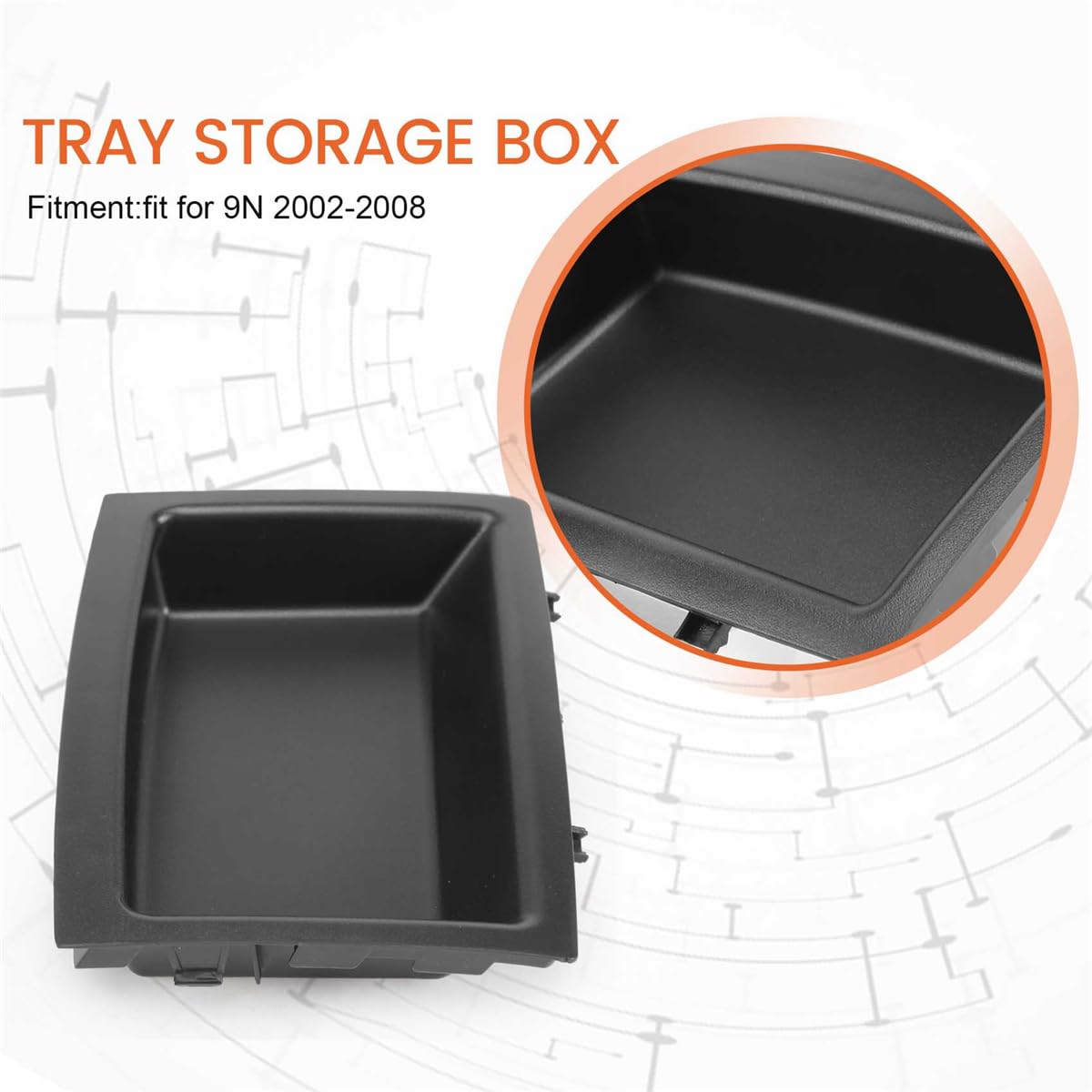 6Q0858719A Vano portaoggetti for Console Centrale Auto for Polo 9N 2002-2008