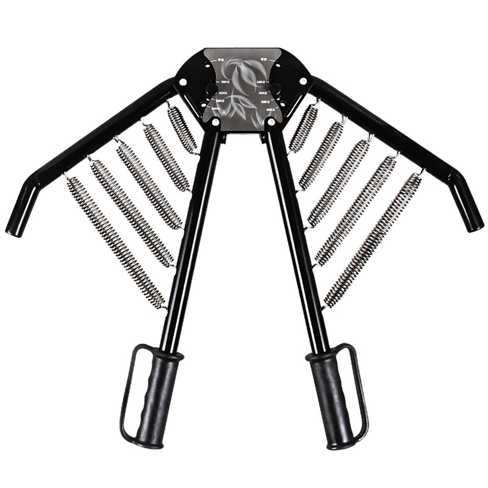 Ejercitador de brazos, expansor de pecho de entrenamiento de fuerza 4 en 1, resistencia ajustable de 66 a 132 libras, equipo de entrenamiento muscular con asas antideslizantes