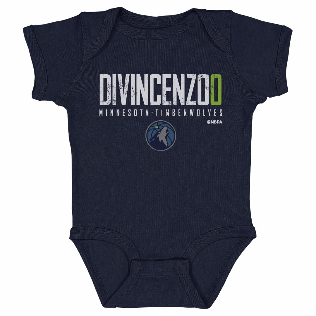 500 LEVEL Donte Divincenzo Minnesota Timberwolves One-Piece Infant Bodysuit - Donte Divincenzo Minnesota Timberwolves Elite WHT (Navy, 18M)