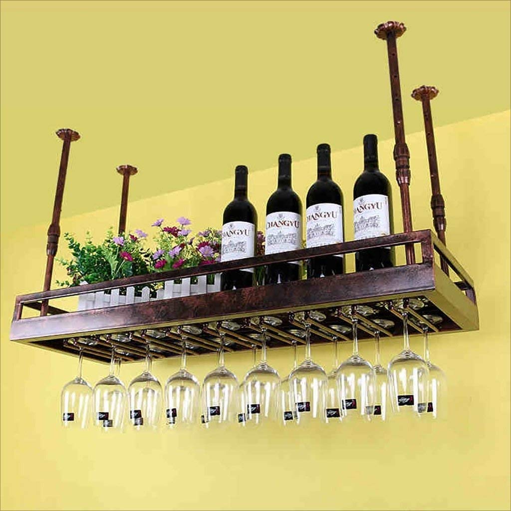 Porte-gobelet dans l'ordre inverse et casier à vin suspendu pour des soirées conviviales