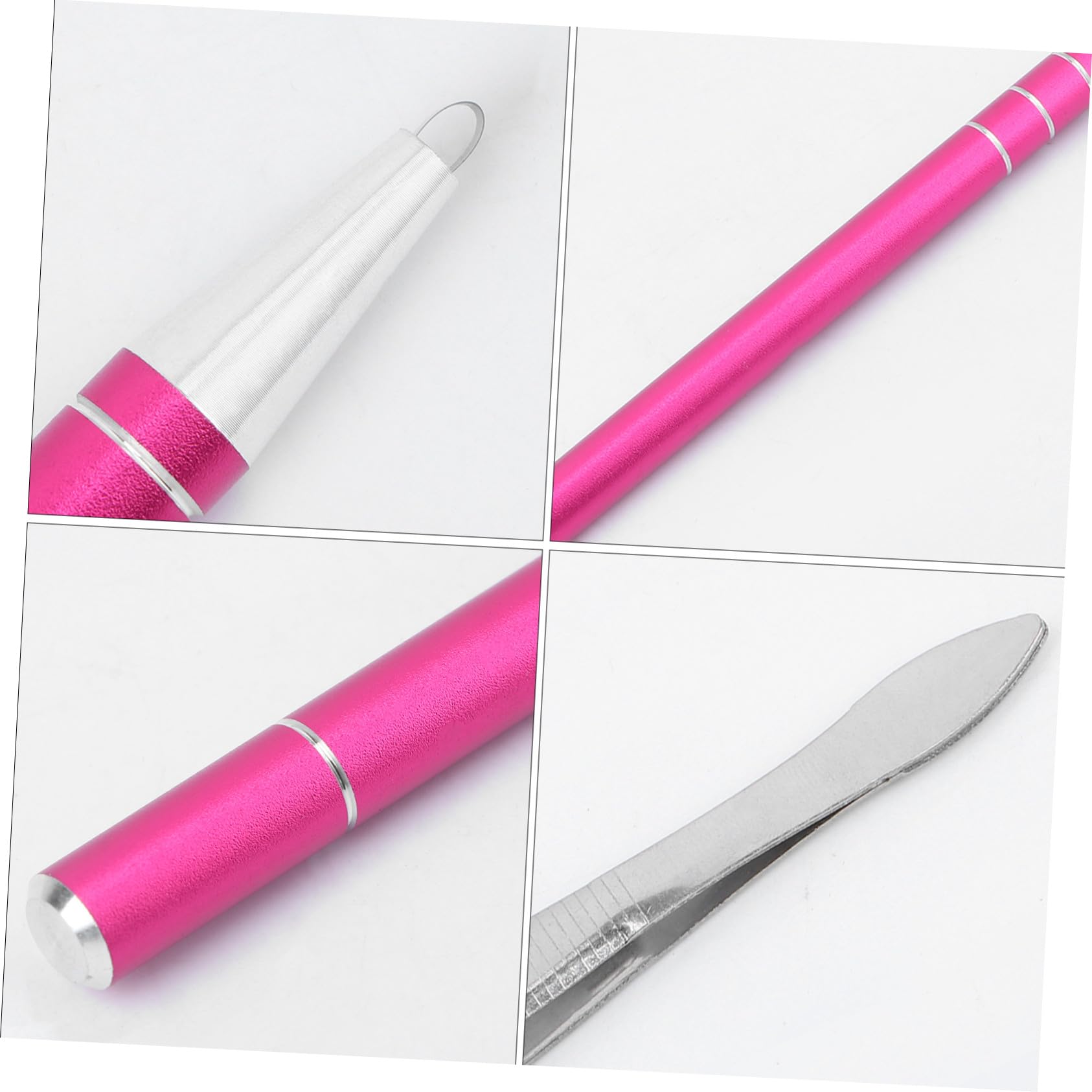 Gravierter Haarstyling Stift Leichter Tragbarer Bart und Haargravurstift mit 10 Klingen und Pinzette aus Edelstahl Zufällige Farbe für Friseursalons und Barber Shops