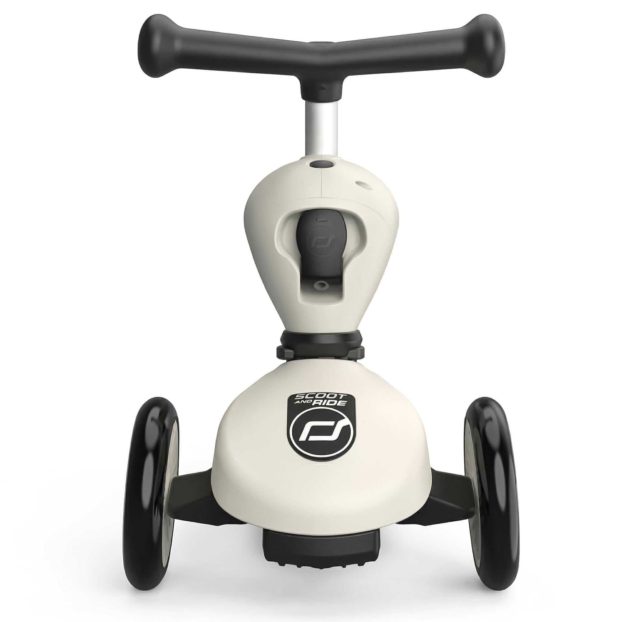 Scoot and Ride Highwaykick 1 Ash personalisierbar – 2in1 Kinderroller & Laufrad – Roller ab 1 Jahr bis 5 Jahre – Höhenverstellbar & Kippsicher – Premium Kickroller für Kinder
