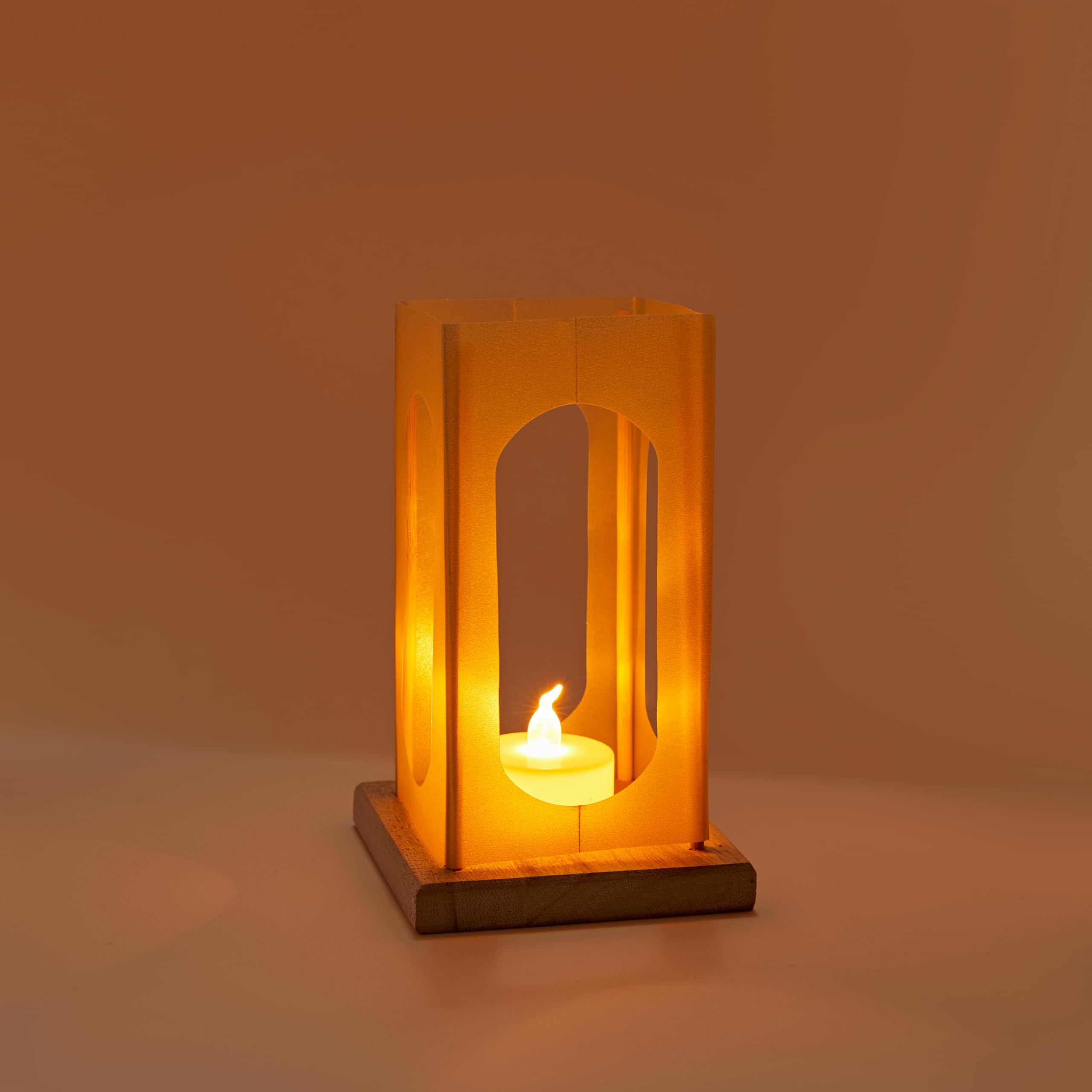 12Pack Farmhouse Lantern Decor,Rectangular Mini Lantern Decorative with LED Flameless Candles for Table Centerpiece, Halloween,Christmas,Wedding Party Decorations(Rectangle White)