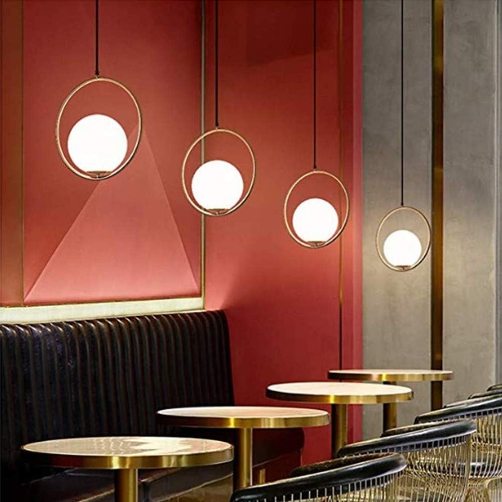 Moderne Hängelampe mit Batterie, Hängeleuchte ohne Stromanschlus,s kabellose Pendelleuchte mit Fernbedienung 9 Farben dimmbar, perfekte dekorative Lampe batteriebetrieben für jeden Raum.(Brass)