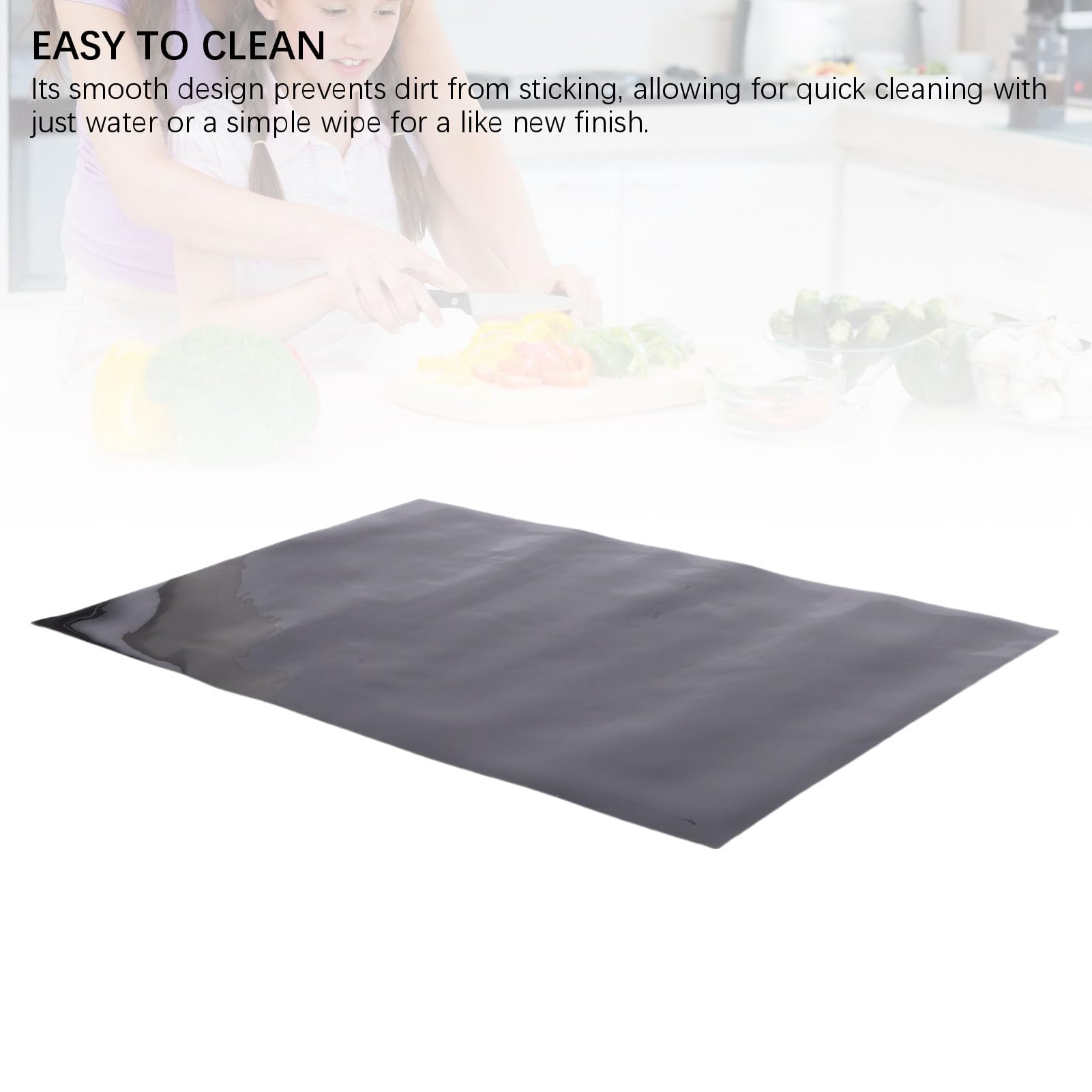 FILFEEL Tappetino da Banco in Silicone da 36 Pollici – Riscalda Fino a 450°F, Protezione Antiscivolo per Bancone da per Pentole Calde, Tavolo da Pranzo, Cottura Al Forno e Tritare – Tappetino (BLACK)
