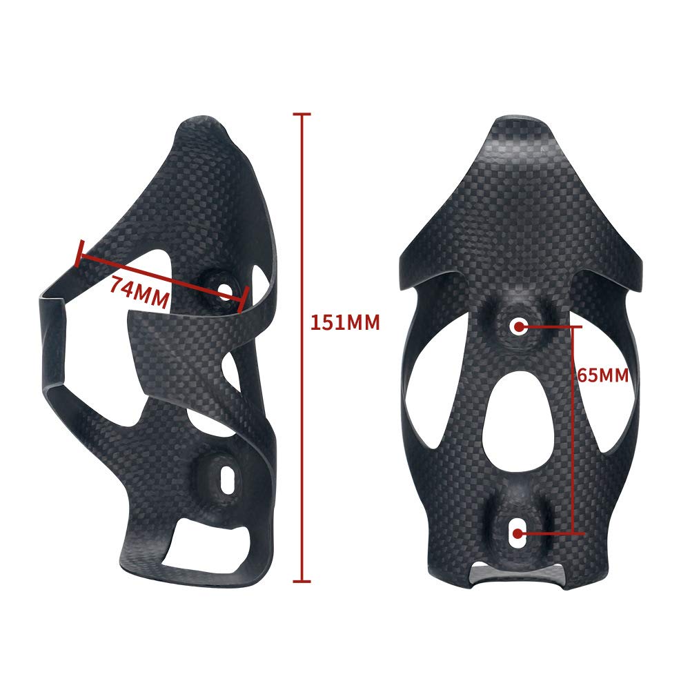 Porta Borracce Mtb Portaborraccia for bicicletta in fibra di carbonio 3K ultraleggero MTB Bike Road for opaco/lucido Attrezzatura for ciclismo(1 pcs Glossy)