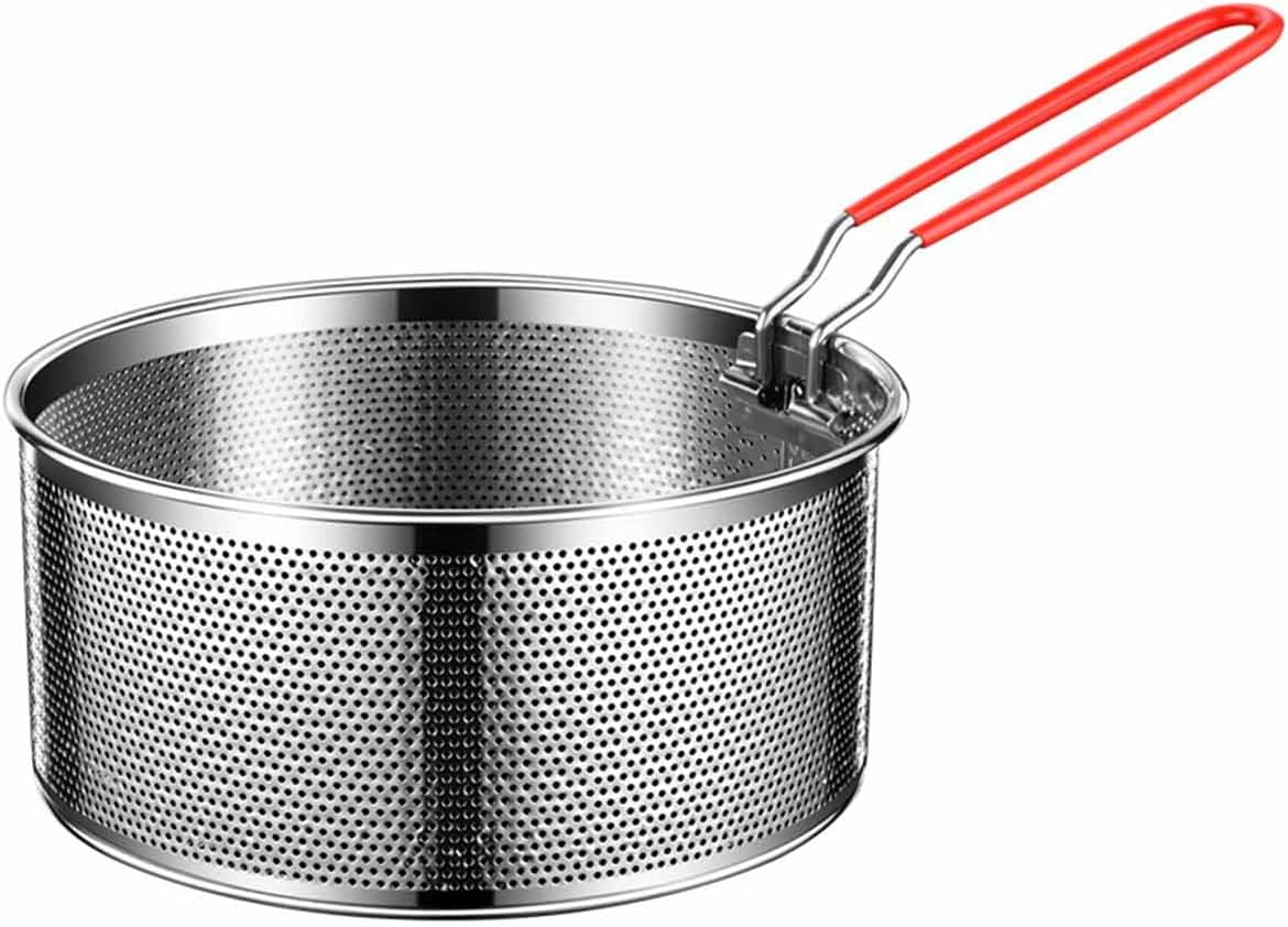 Basket Kitchen Cooking Strainers Colander for French Fry Wire Mesh French Chip Frying Baskets Home Kitchen Cooking Strainers Frying Basket Barbecue