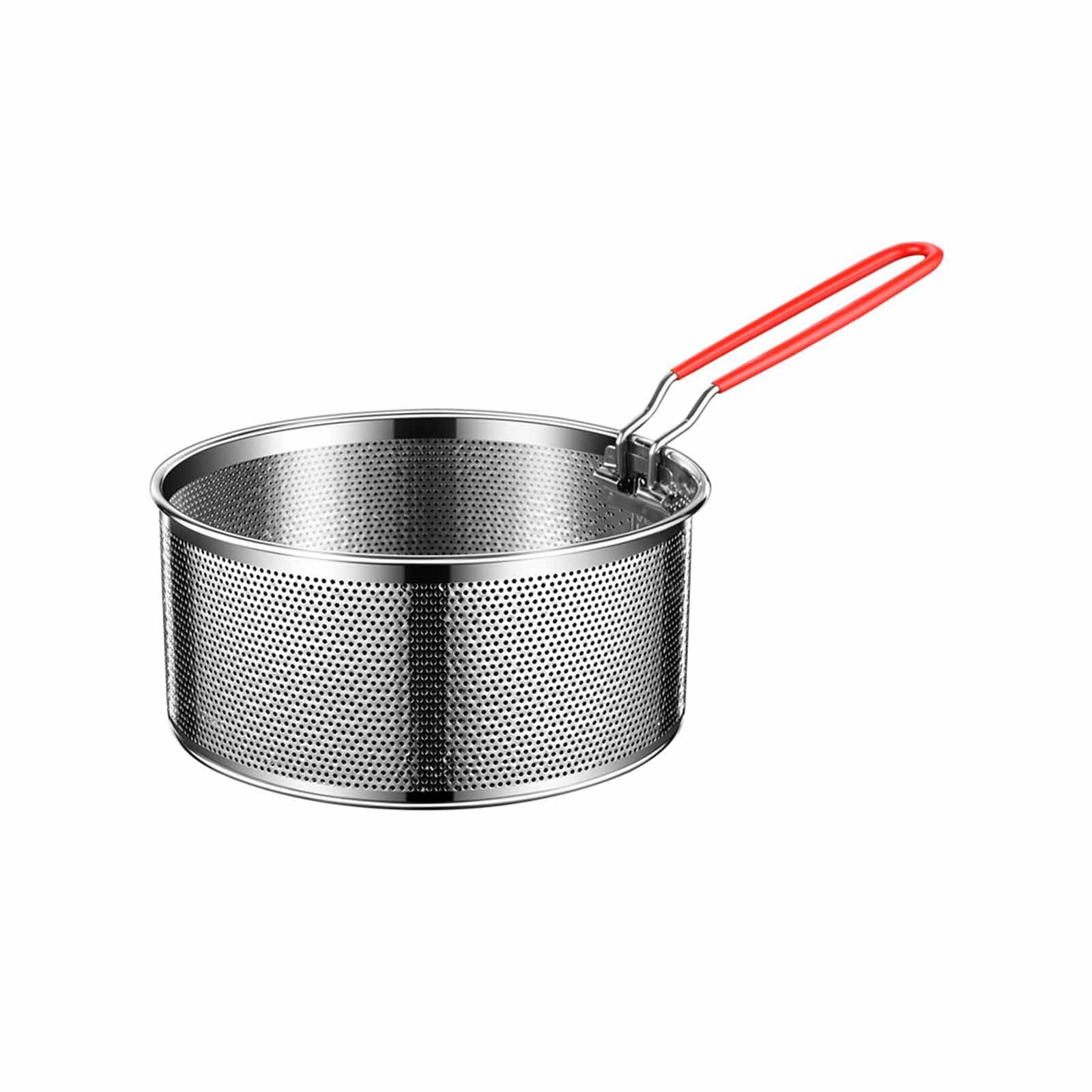 carotoe Basket Kitchen Cooking Strainers Colander for French Fry Wire Mesh French Chip Frying Baskets Home Round Fry Basket Home Frying