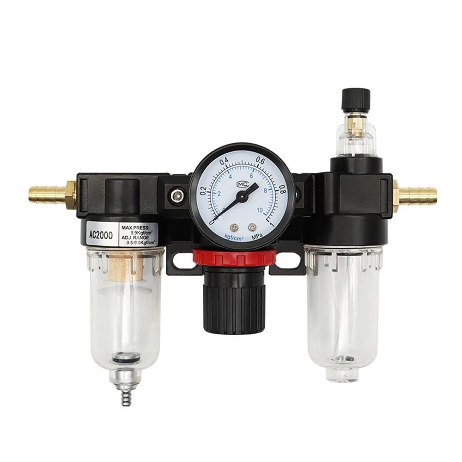 AC2000-5.7 cm regulator ciśnienia manometr sprężarki powietrza filtr oleju separator wilgoci do filtrów wody osuszanie 1 szt. (AC-EU(SMPM20))