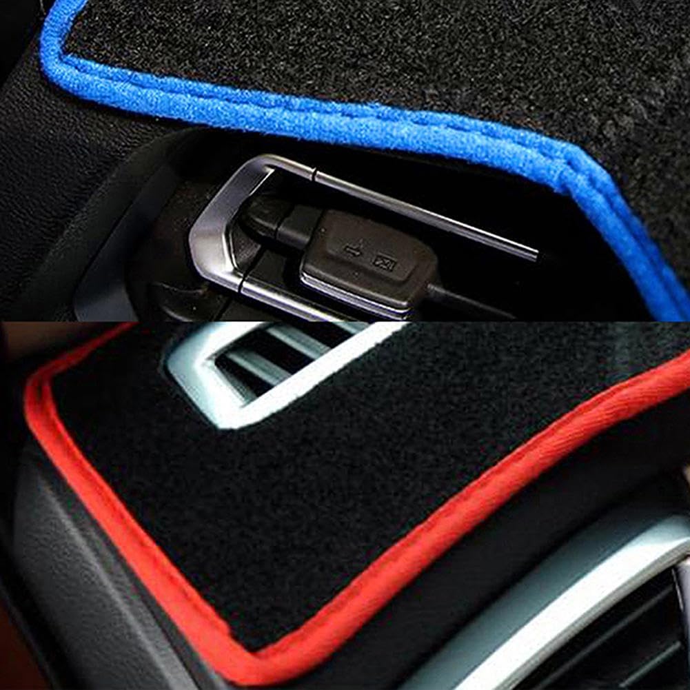 Gerrit Fit for Ford EcoSport BK ST-Line 2018-2022 RHD, Car Dashboard Cover, Sun Protection Dash mat Dashboard Cover, car Parts (Non-Slip), (Blue Edge, Rhd)