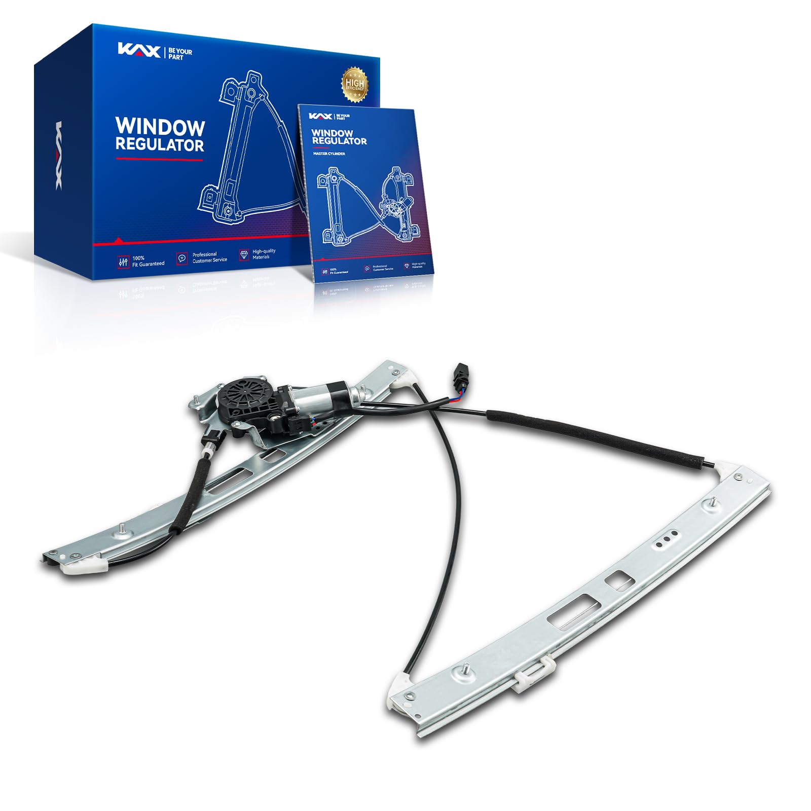 KAX 741-485 Power Window Regulator with Motor Front Right Passenger Side Compatible with 2001-2005 BMW 325i, 2001-2005 BMW 325xi, 2001-2005 BMW 330i, 1999-2000 323i, 2001-2005 330xi, 1999-2000 328i
