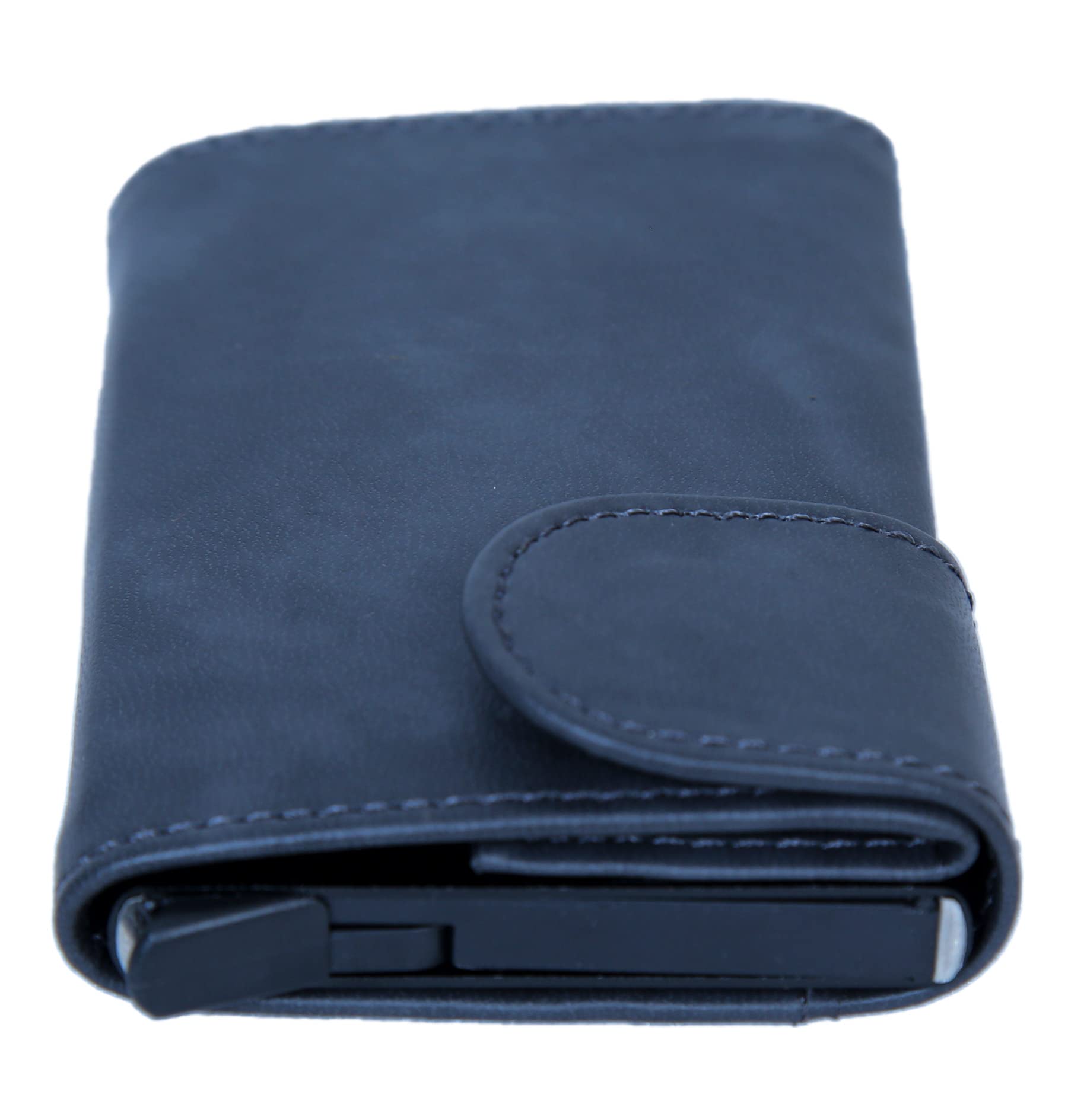 RC RexcuirRexcuir Vegan Leather RFID Blocking Card Holder with Currency Compartment Cum Minimalist Wallet for Men's and Women's (Grey)…