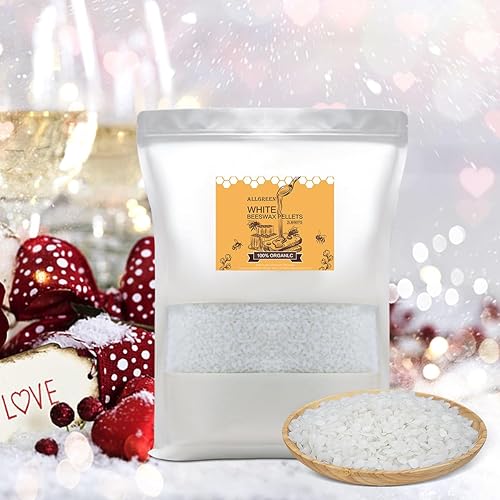 Miniatura 4 de Pellets de cera de abejas de 2 libras, color blanco, puro, pastillas de cera de abejas, triple filtrado, ideal para proyectos de bricolaje, bálsamos